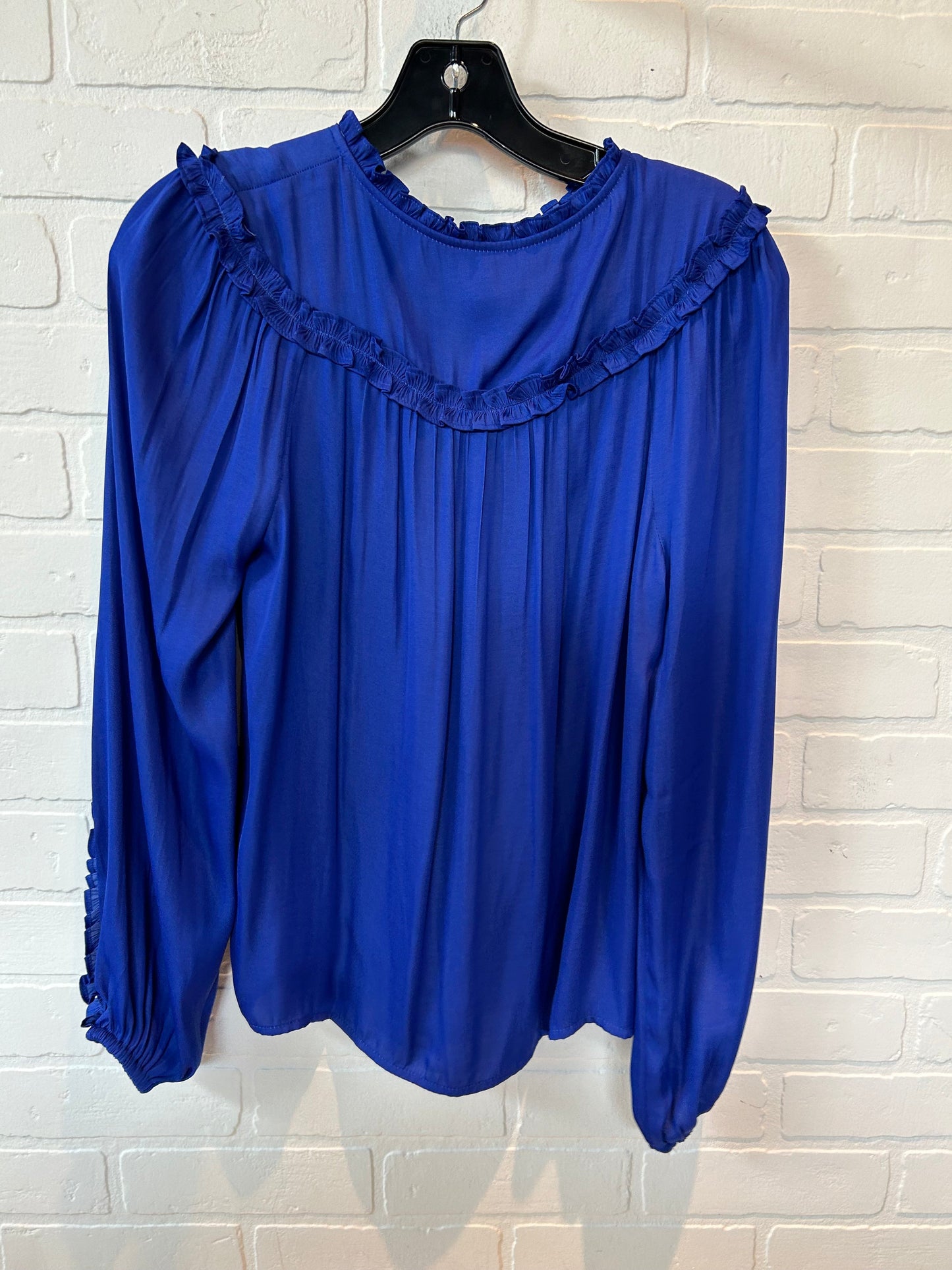 Blue Top Long Sleeve Loft, Size Xs