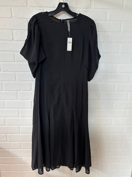 Black Dress Party Midi Anthropologie, Size S