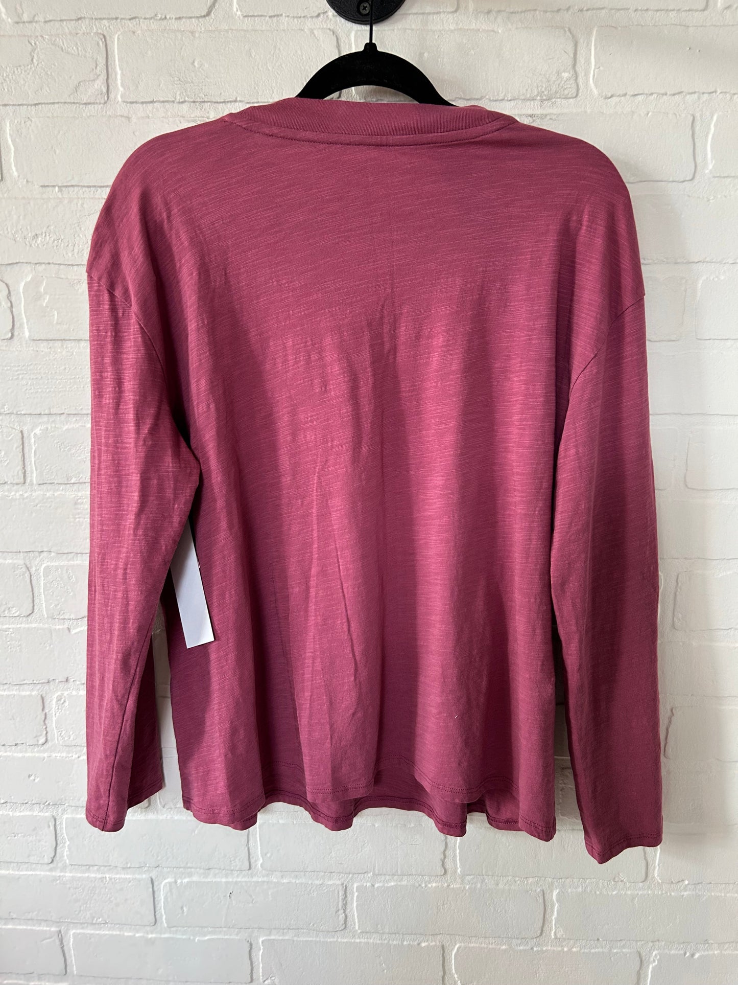 Pink Top Long Sleeve Basic Garnet Hill, Size L