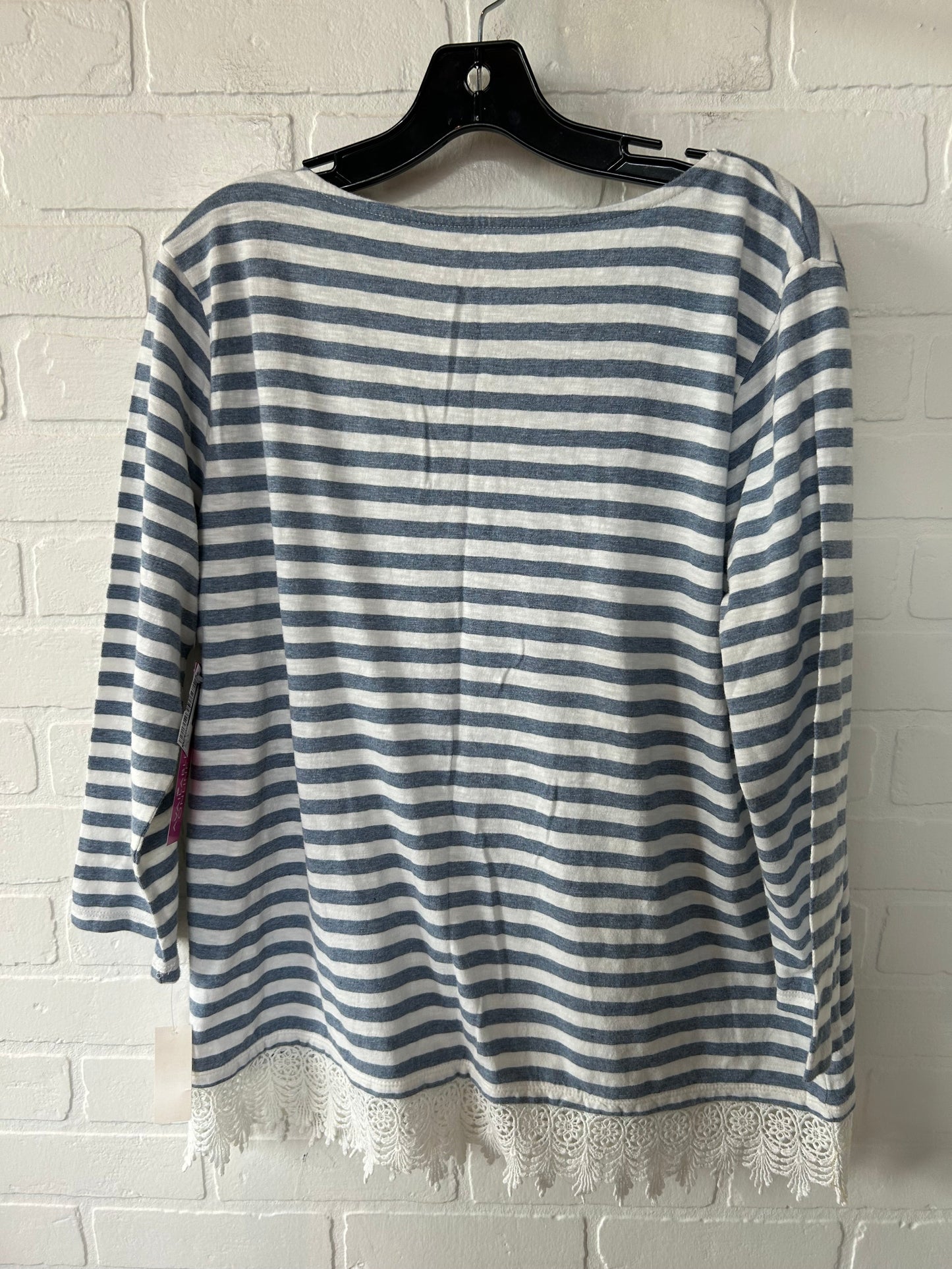 Blue & White Top Long Sleeve Talbots, Size L