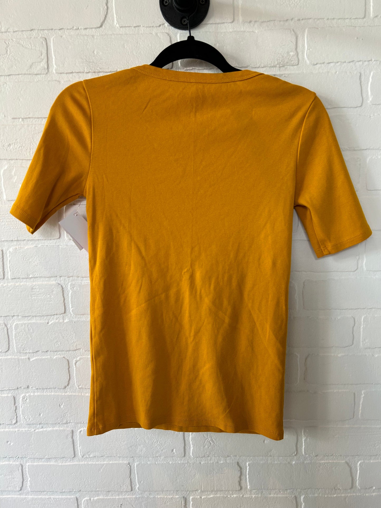 Yellow Top Short Sleeve Basic J. Crew, Size Xs