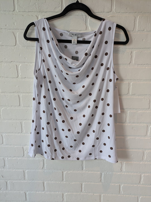 Brown & White Top Sleeveless White House Black Market, Size M