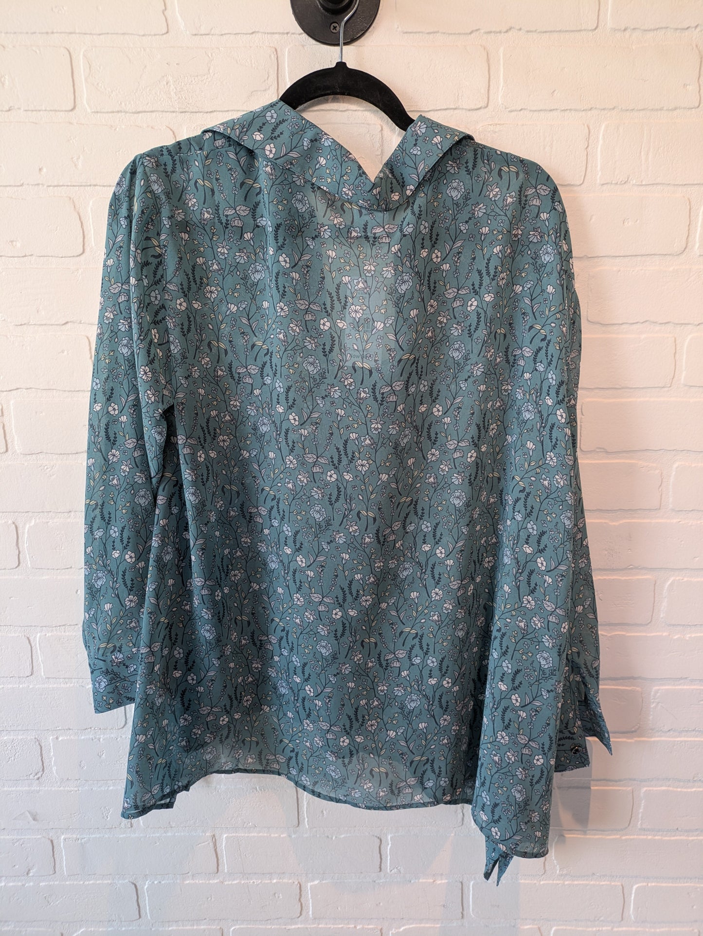 Blue Top Long Sleeve Cabi, Size S