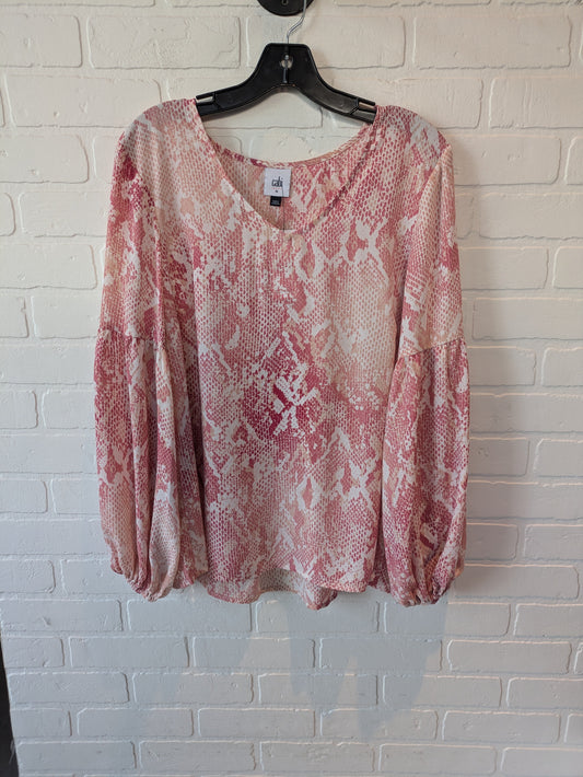 Pink Top Long Sleeve Cabi, Size M