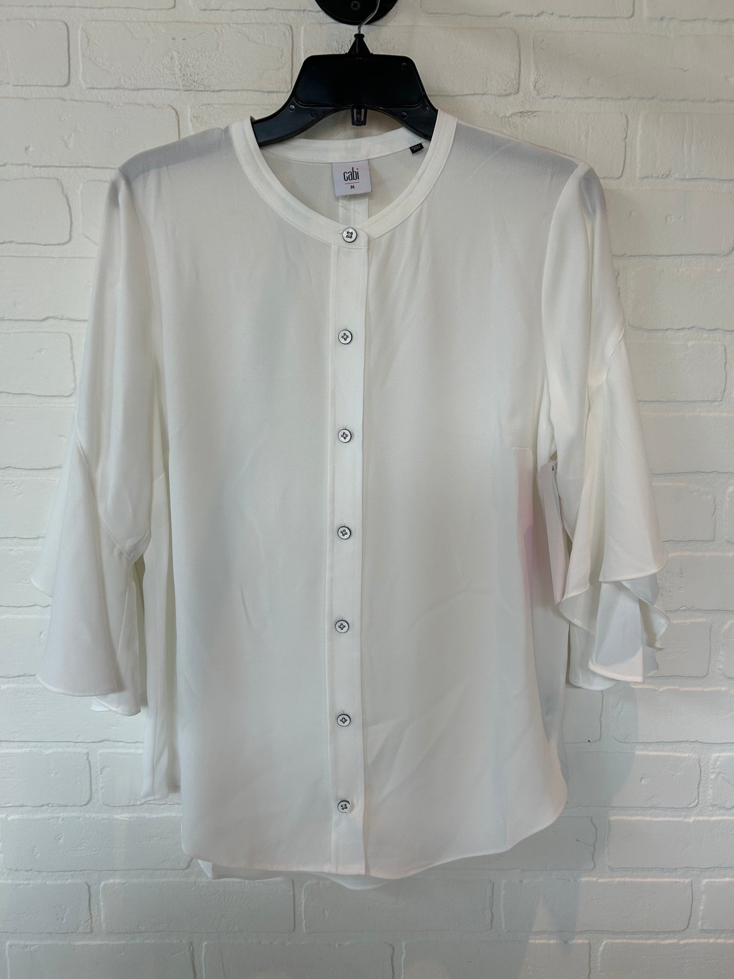 White Top Short Sleeve Cabi, Size M