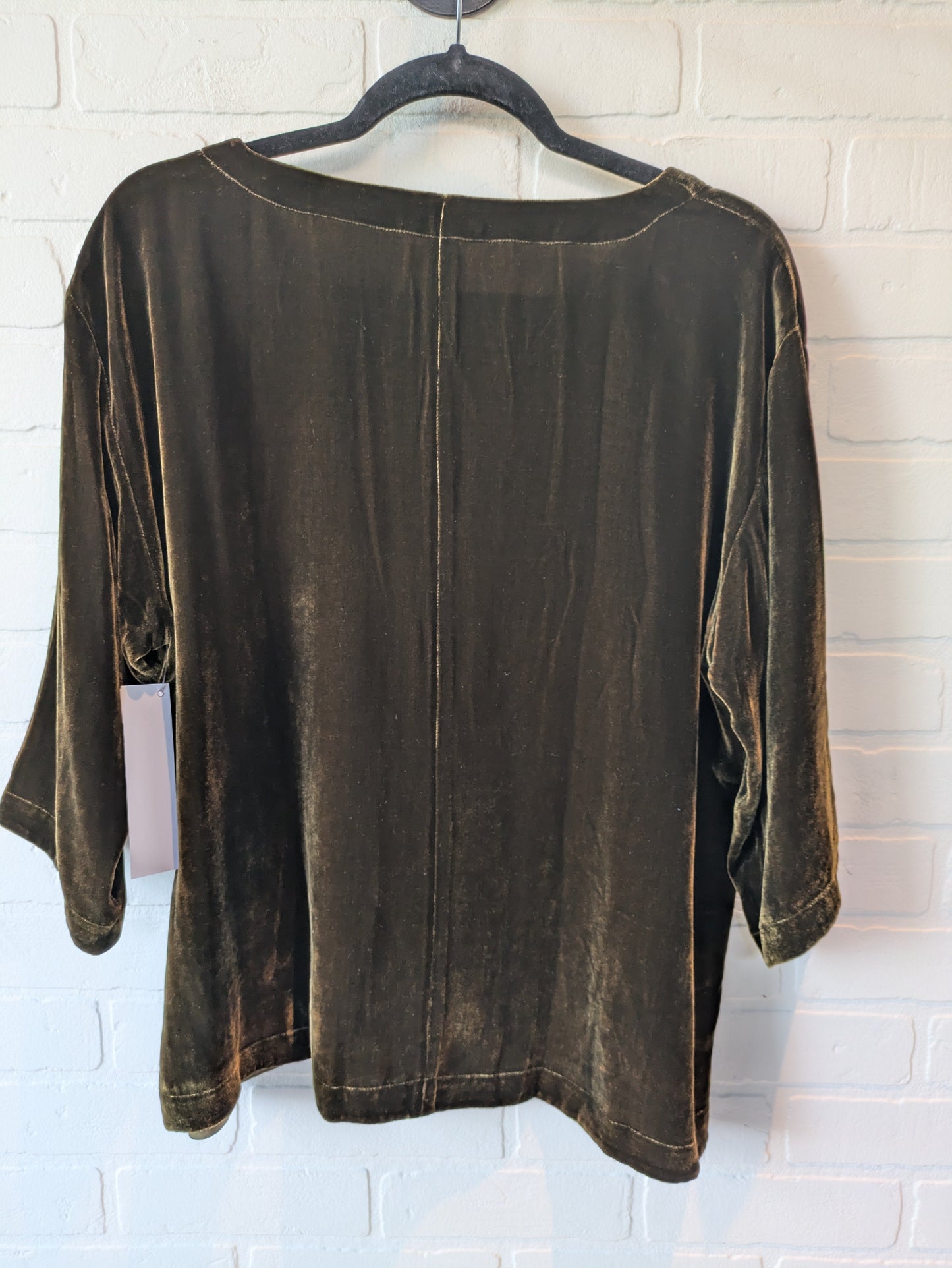 Green Top Long Sleeve Eileen Fisher, Size S