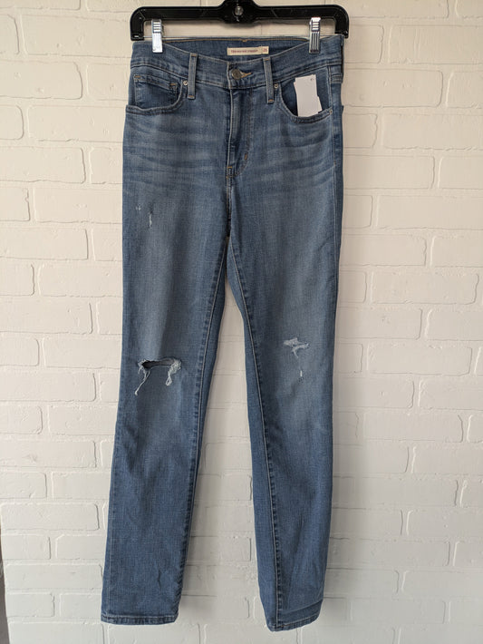 Blue Denim Jeans Straight Levis, Size 2