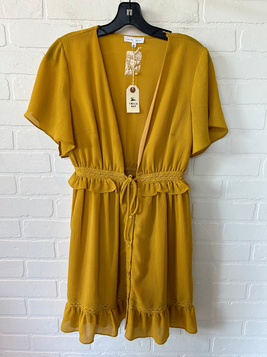 Yellow Dress Casual Short Wild Honey, Size S