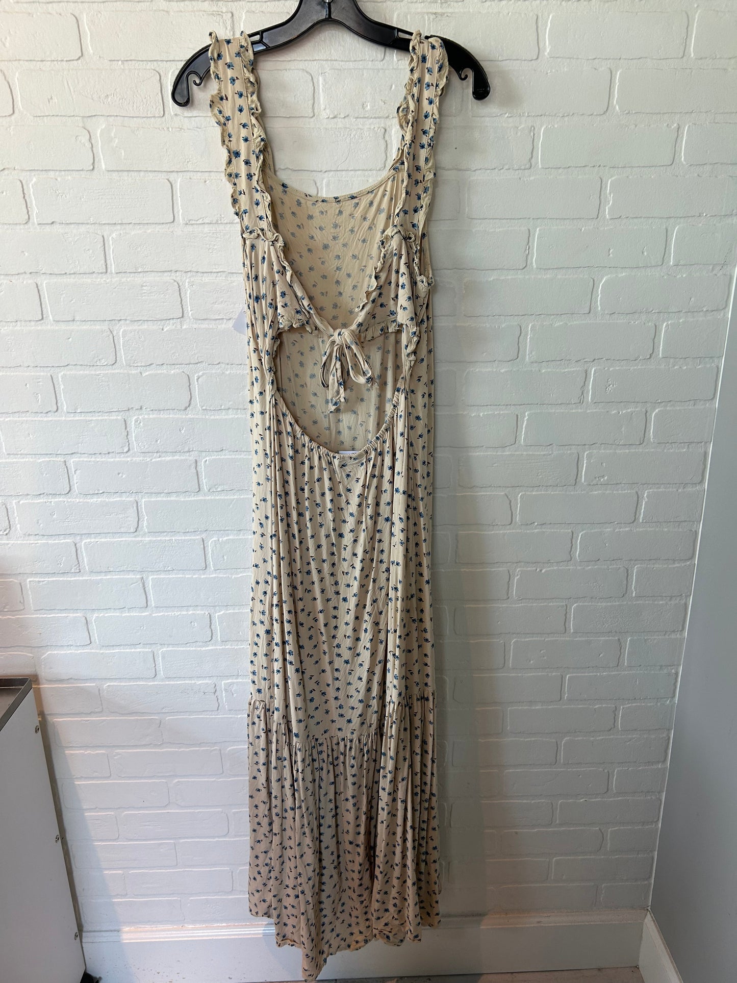 Blue & Tan Dress Casual Maxi Asos, Size L