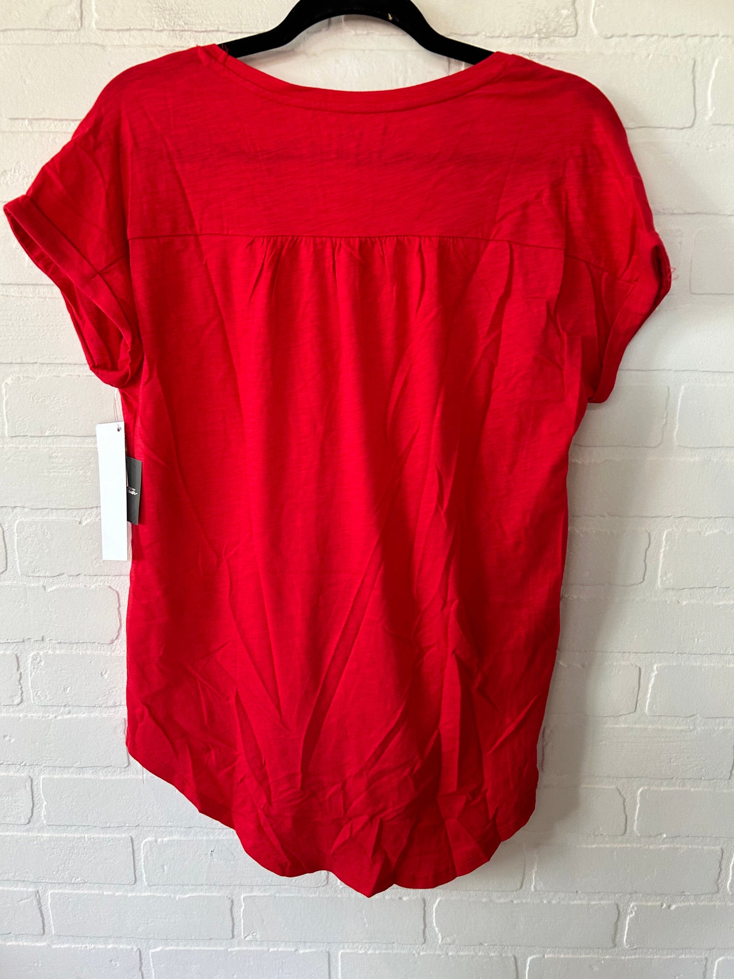 Red Top Short Sleeve Basic Eddie Bauer, Size M