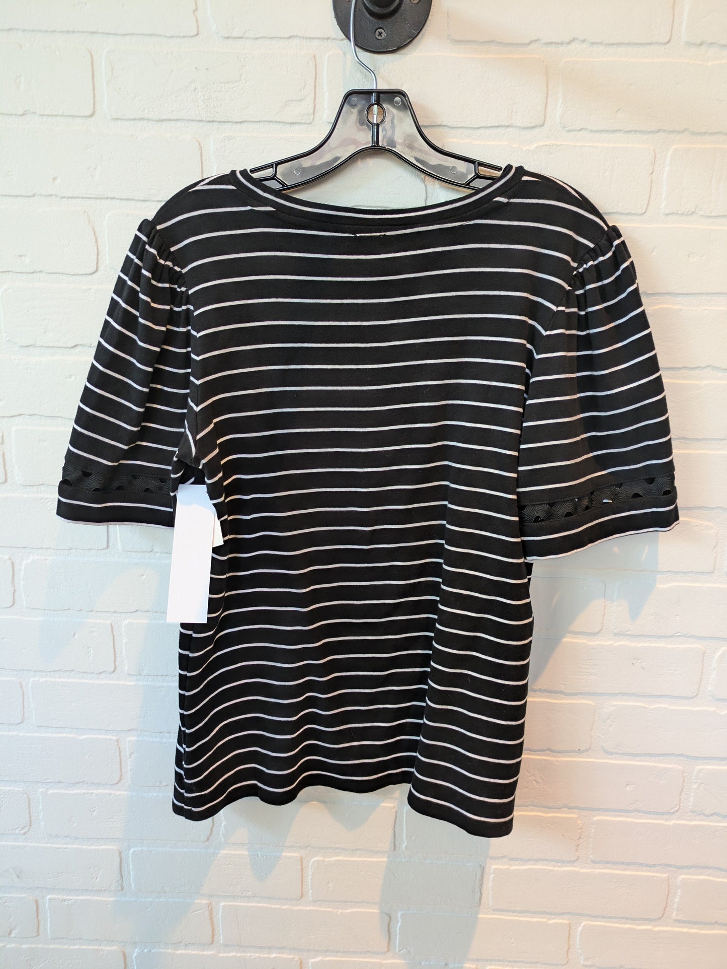 Black & White Top Short Sleeve Anne Klein, Size M