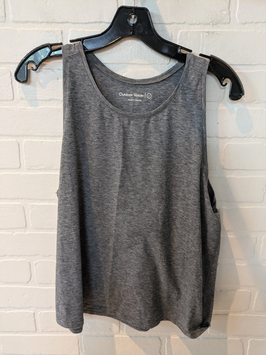 Athletic Tank Top By Outdoor Voices In Grey, Size: L