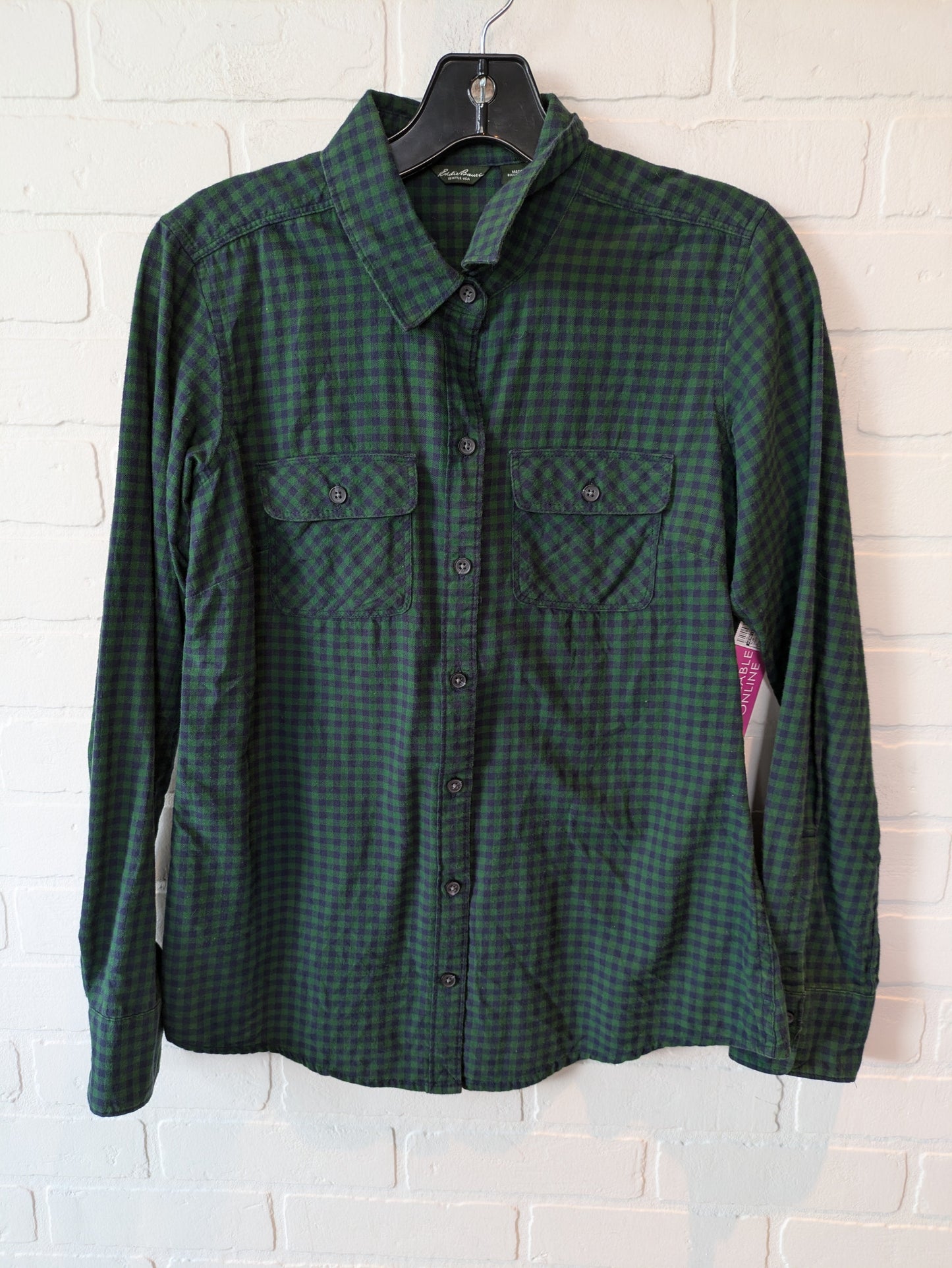 Top Long Sleeve By Eddie Bauer In Green, Size: S