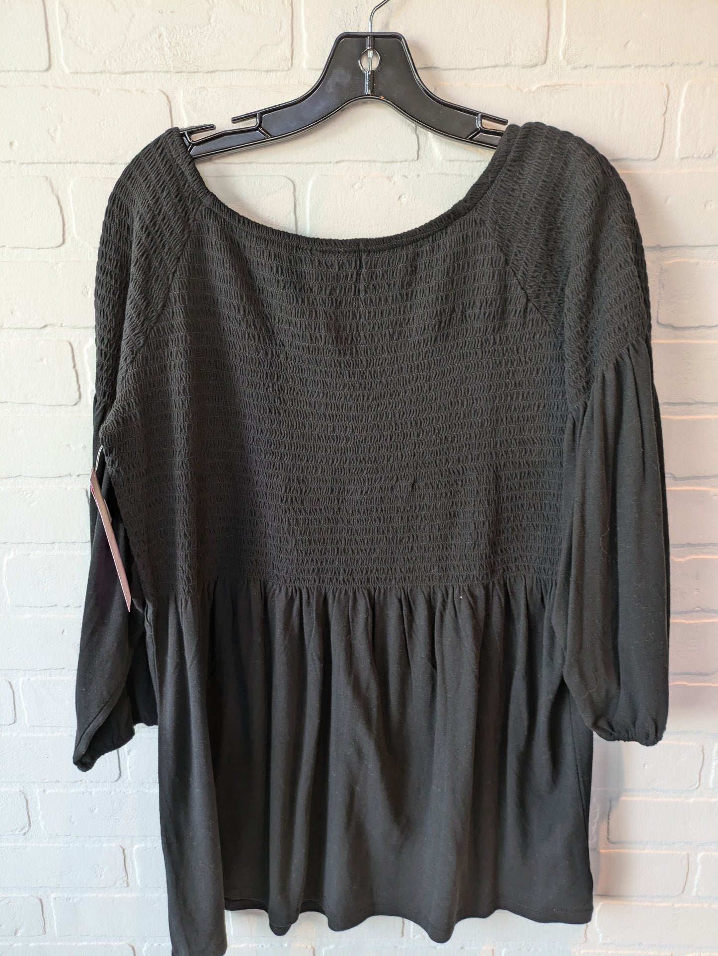 Top Long Sleeve By J. Jill In Black, Size: L