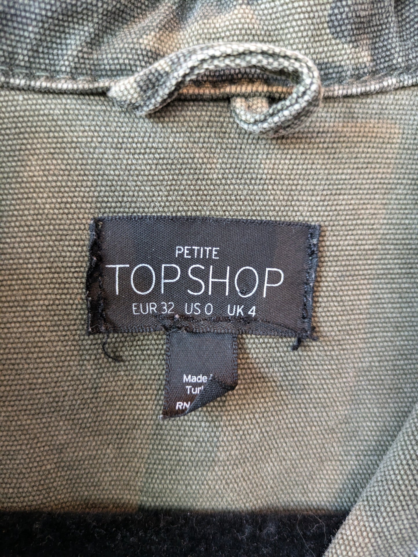 Jacket Denim By Top Shop In Camouflage Print, Size: Xs