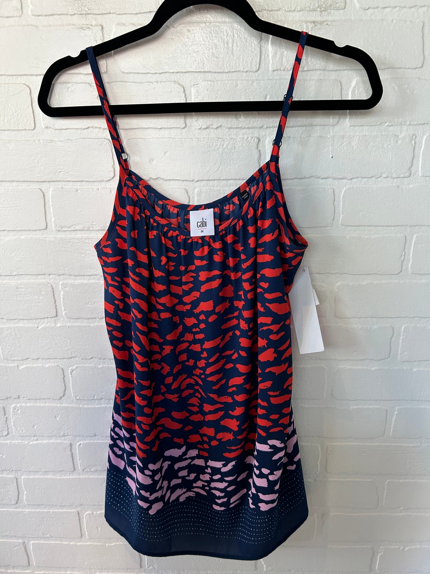 Top Sleeveless By Cabi In Blue & Red, Size: M