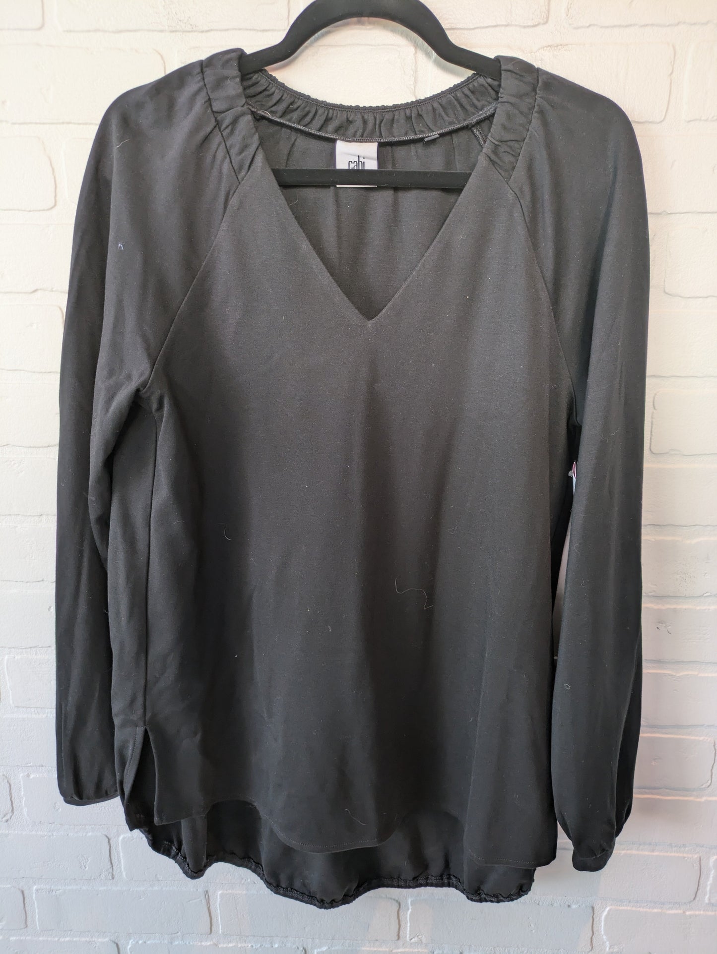 Top Long Sleeve By Cabi In Black, Size: S