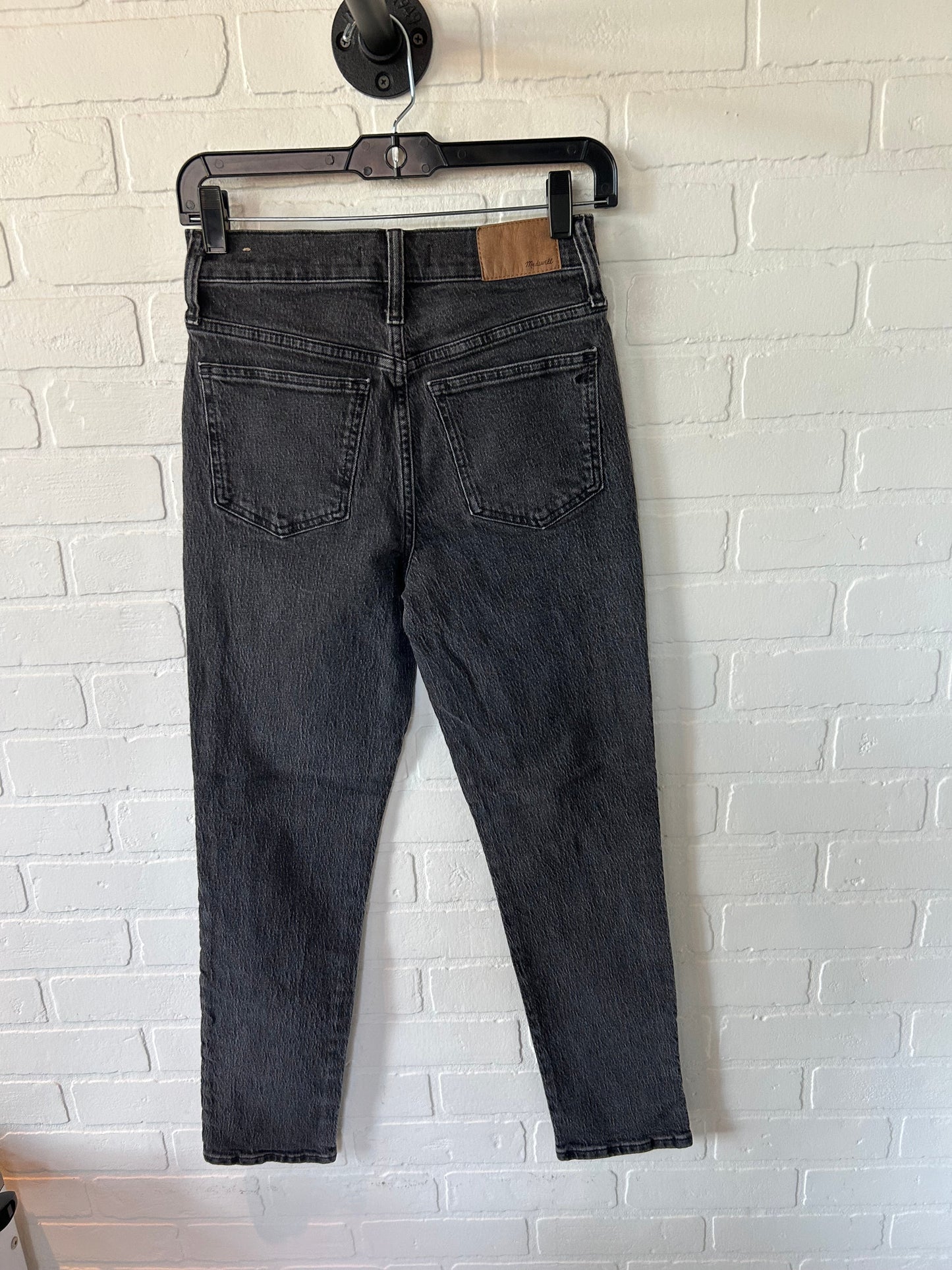 Jeans Straight By Madewell In Black Denim, Size: 0