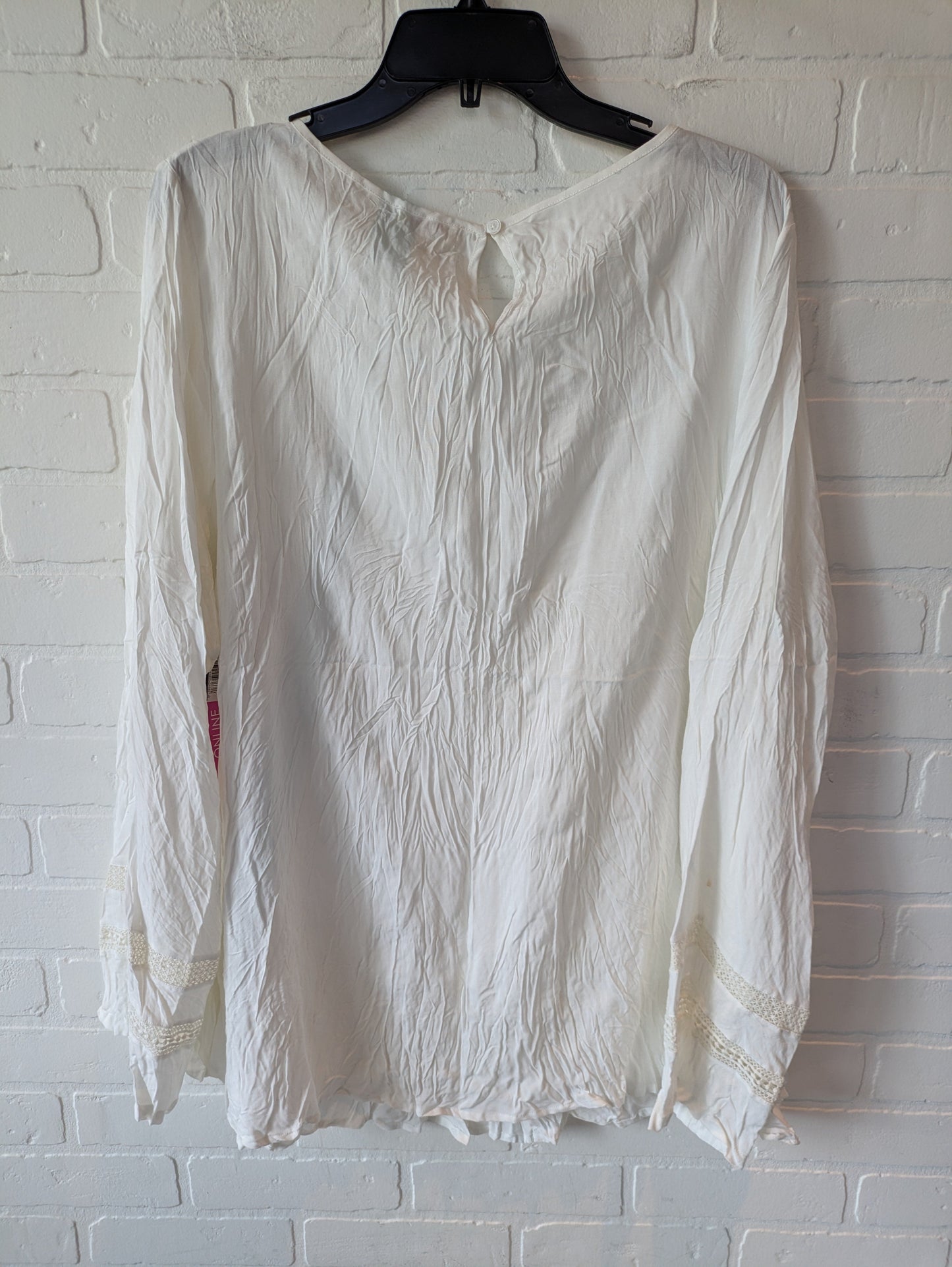 Top Long Sleeve By Sundance In White, Size: Xl