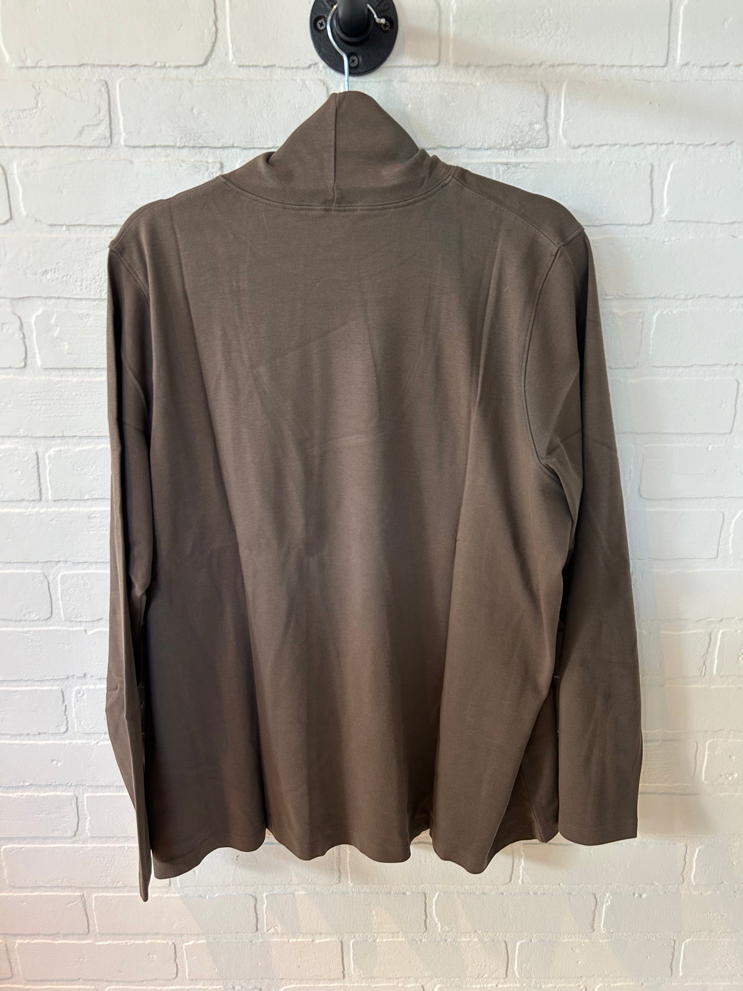 Top Long Sleeve By Lands End In Brown, Size: 2x