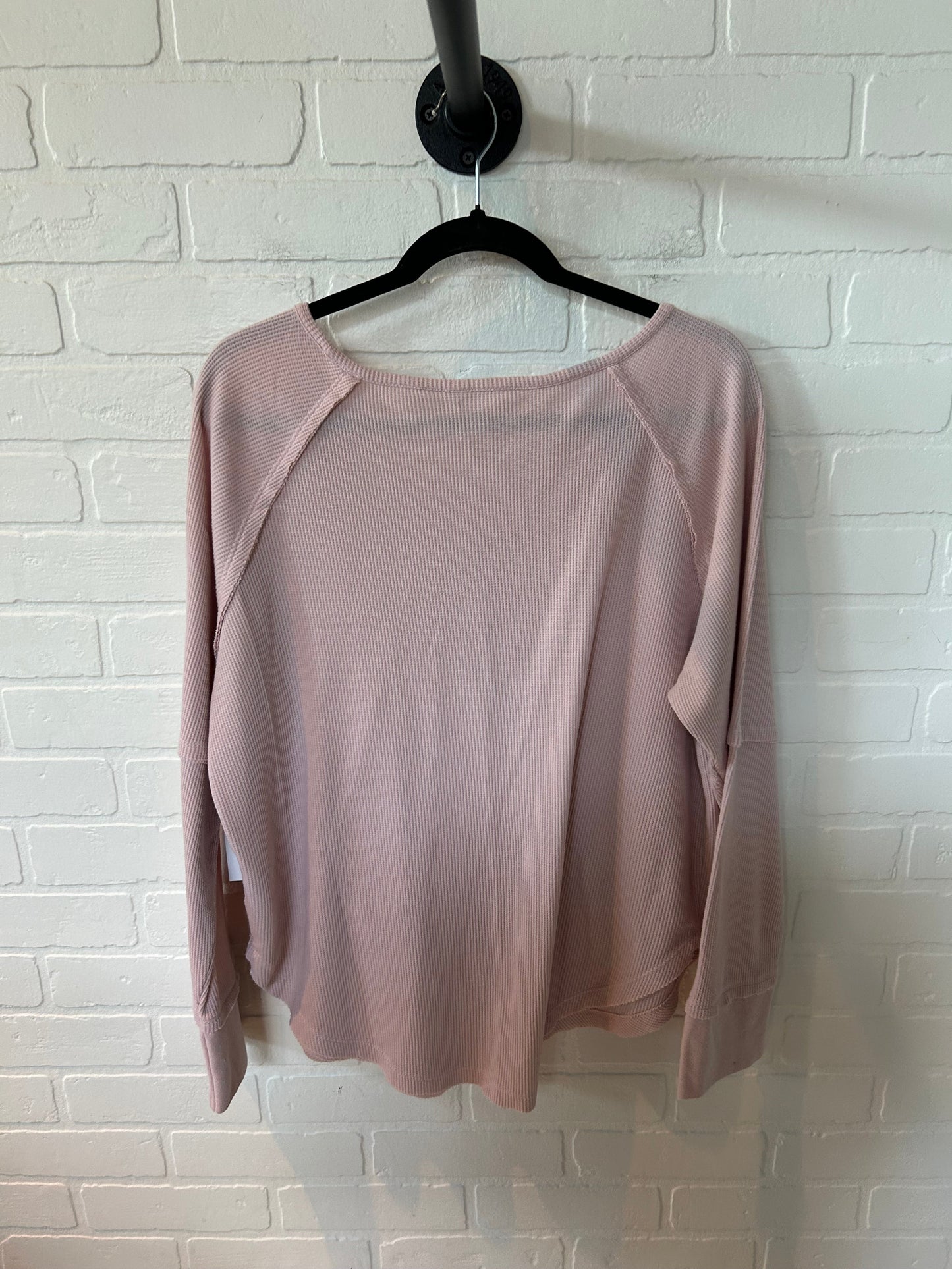 Top Long Sleeve Basic By Caslon In Pink, Size: Xl