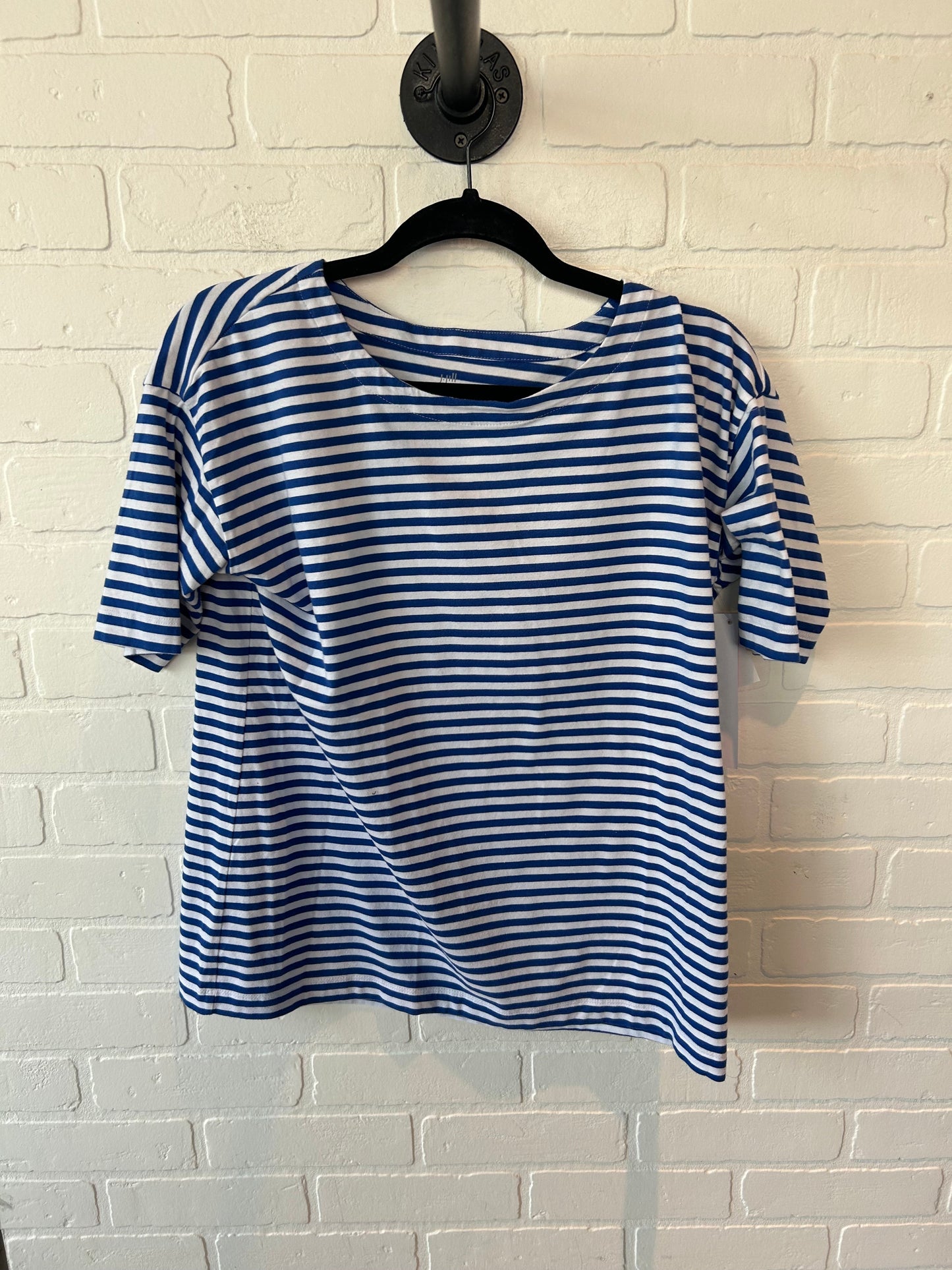 Top Short Sleeve Basic By J. Jill In Blue & White, Size: Xs