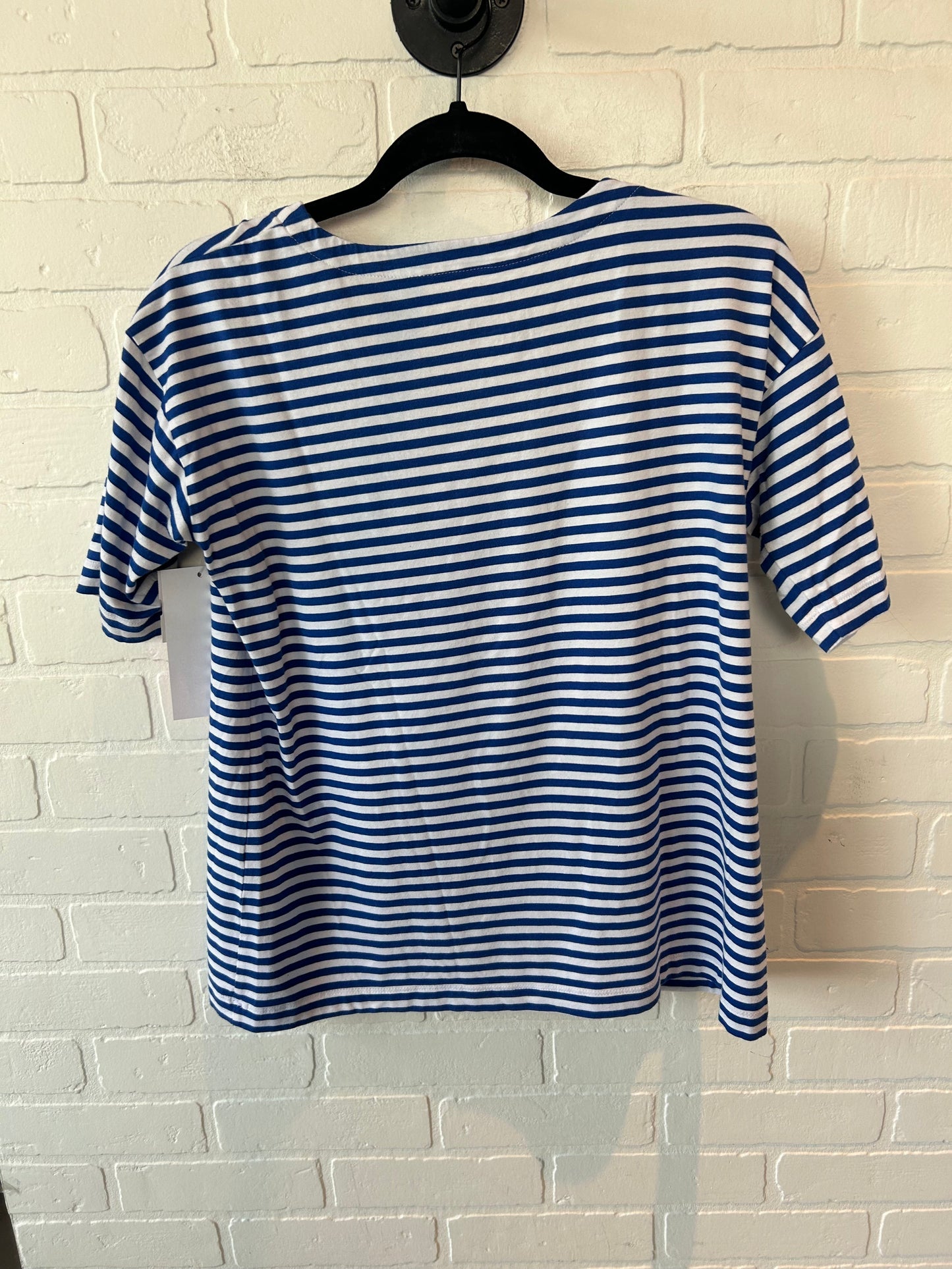 Top Short Sleeve Basic By J. Jill In Blue & White, Size: Xs