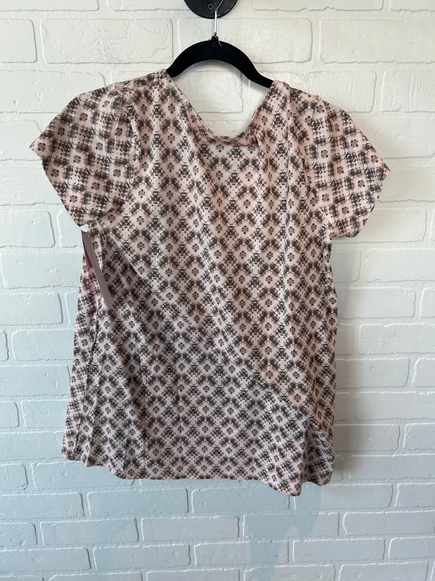 Top Short Sleeve By Pure Jill In Brown & Pink, Size: Xs