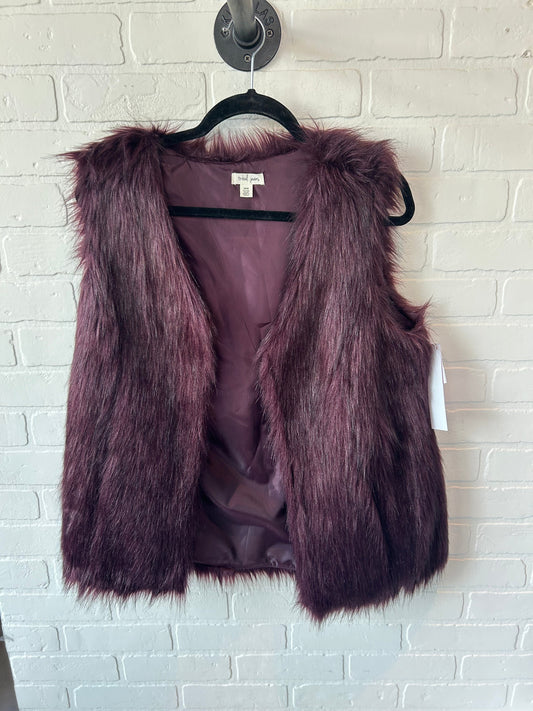 Vest Faux Fur & Sherpa By Tribal In Purple, Size: M