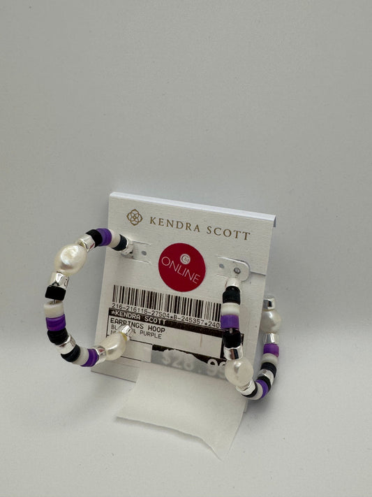 EARRINGS HOOP KENDRA SCOTT in BLACK & PURPLE