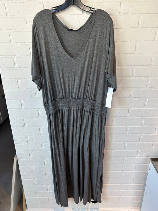 Dress Casual Maxi By Bobeau In Grey, Size: 2x