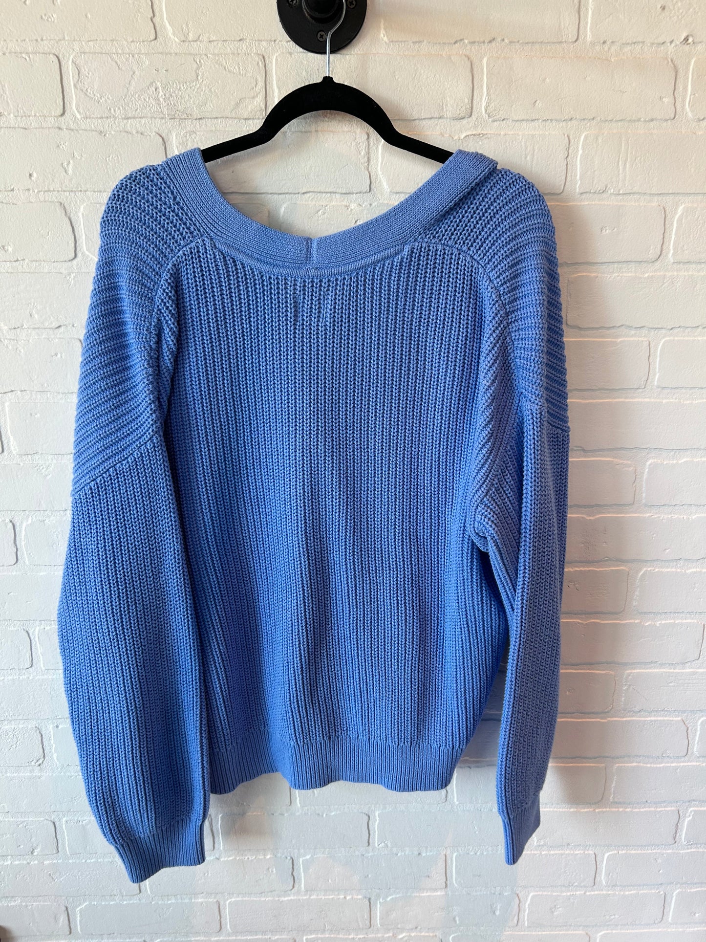 Sweater Cardigan By Gap In Blue, Size: Xl