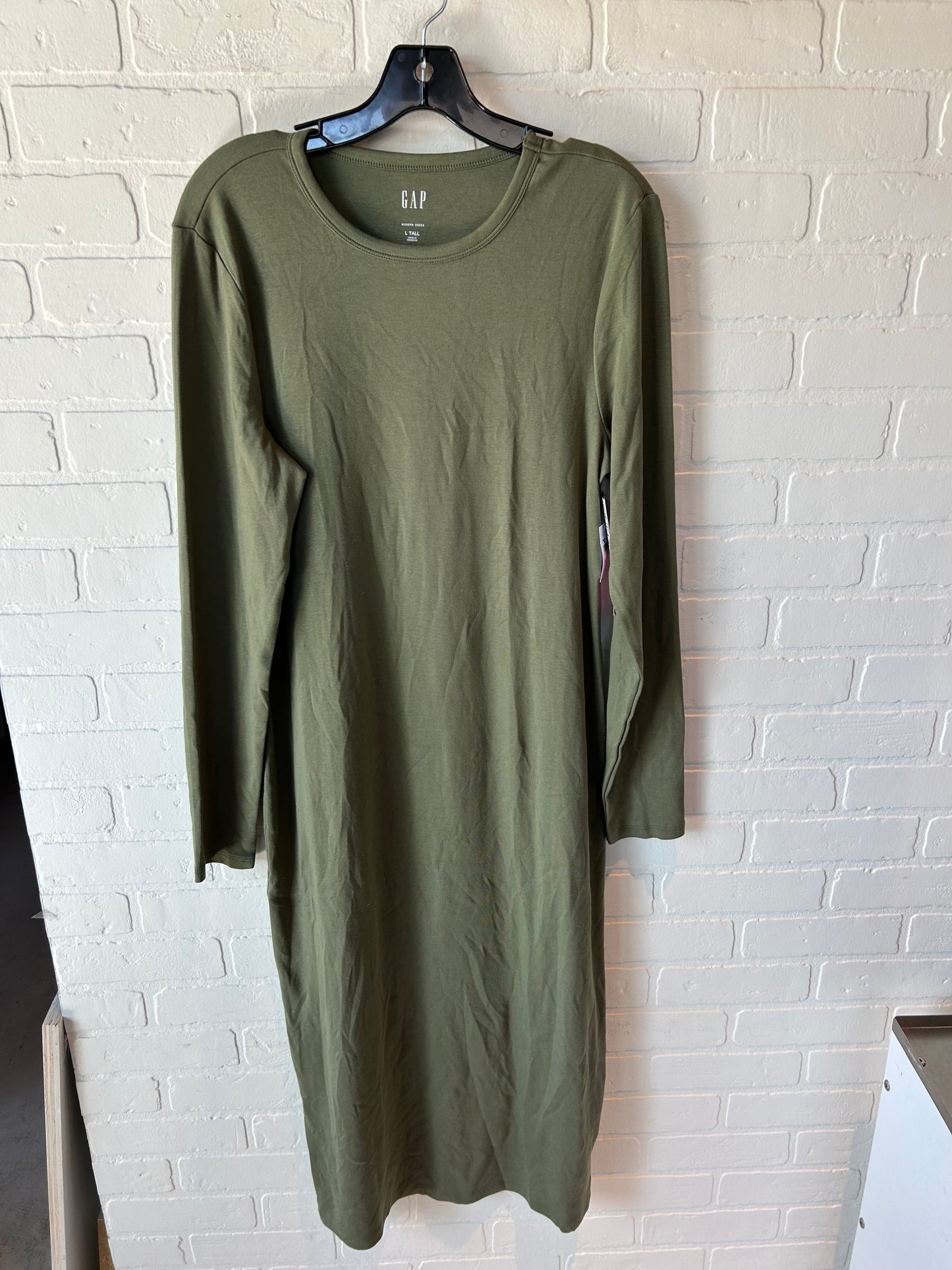 Dress Casual Midi By Gap In Green, Size: L