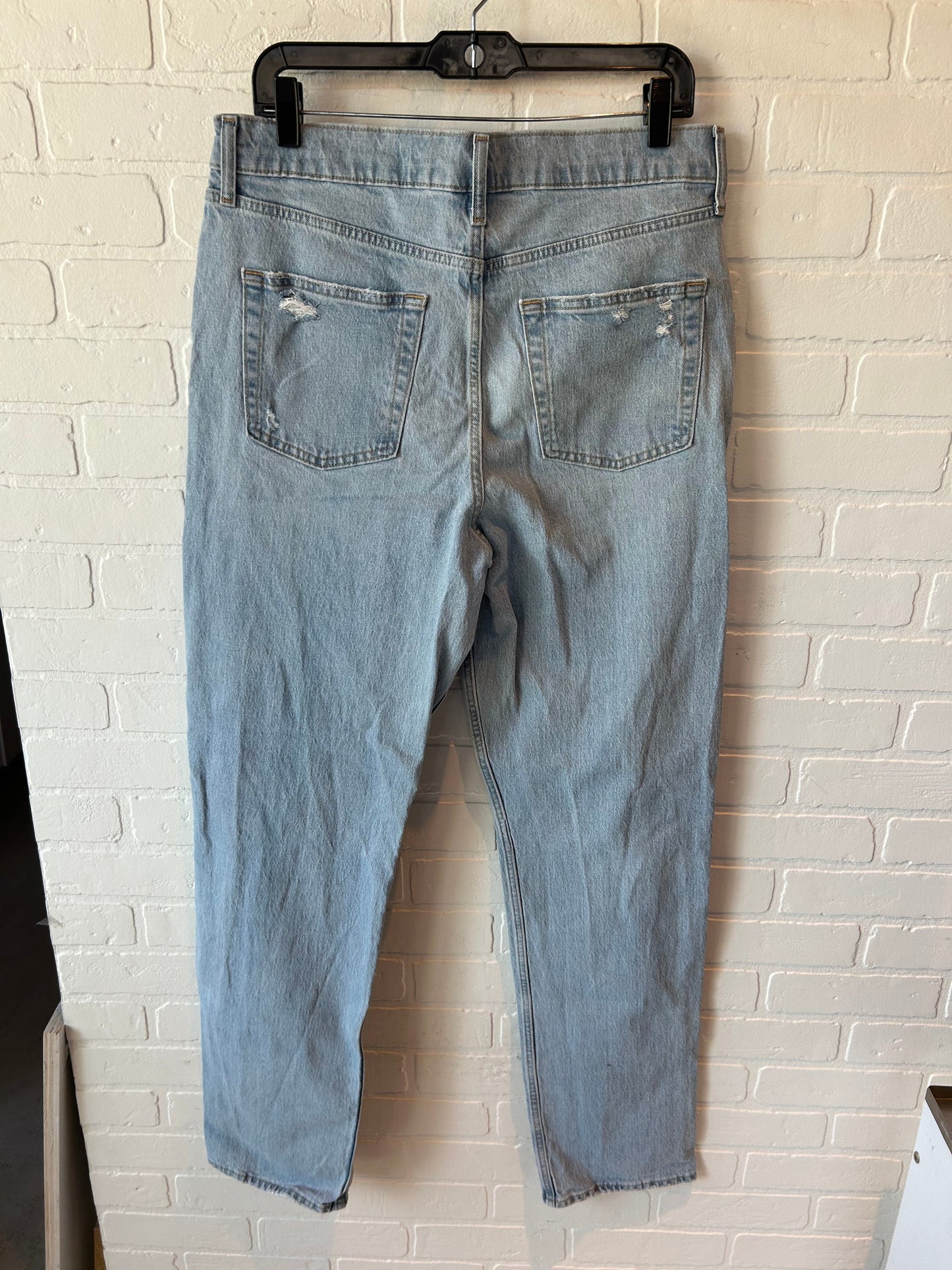 Jeans Straight By Gap In Blue Denim, Size: 12tall