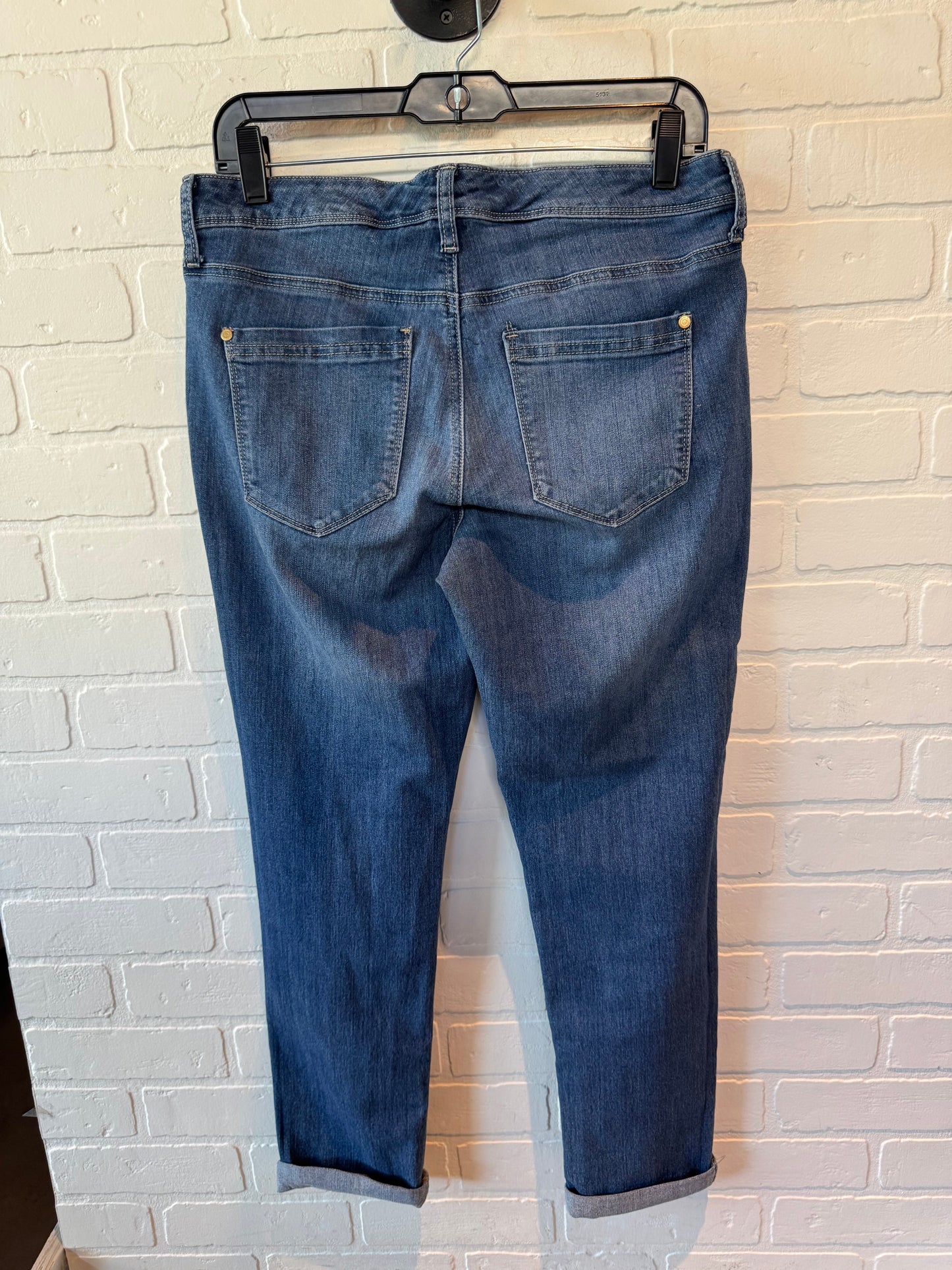 Jeans Cropped By Bandolino In Blue Denim, Size: 6