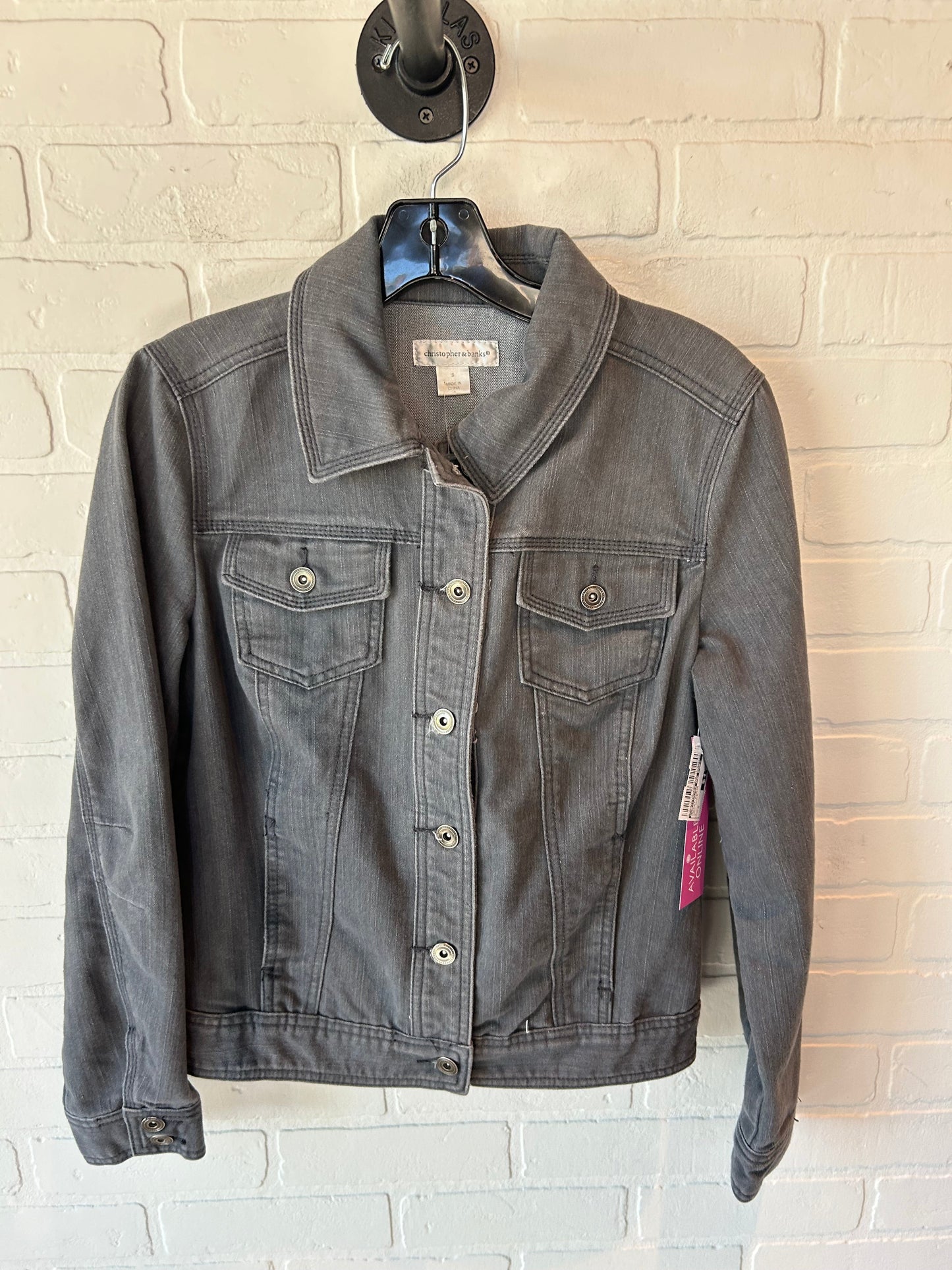 Jacket Denim By Christopher And Banks In Grey Denim, Size: S