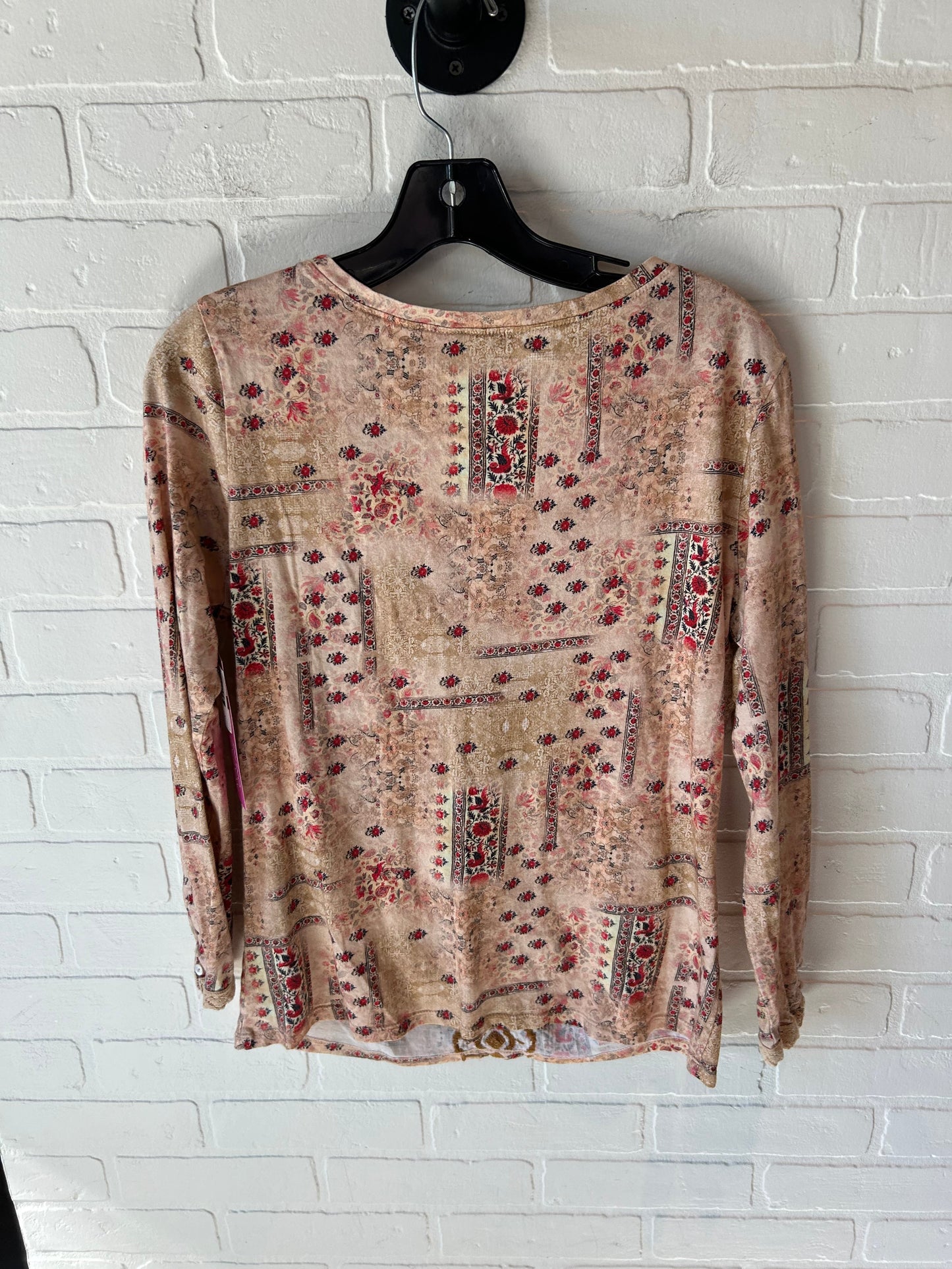 Top Long Sleeve By Sundance In Red & Tan, Size: M