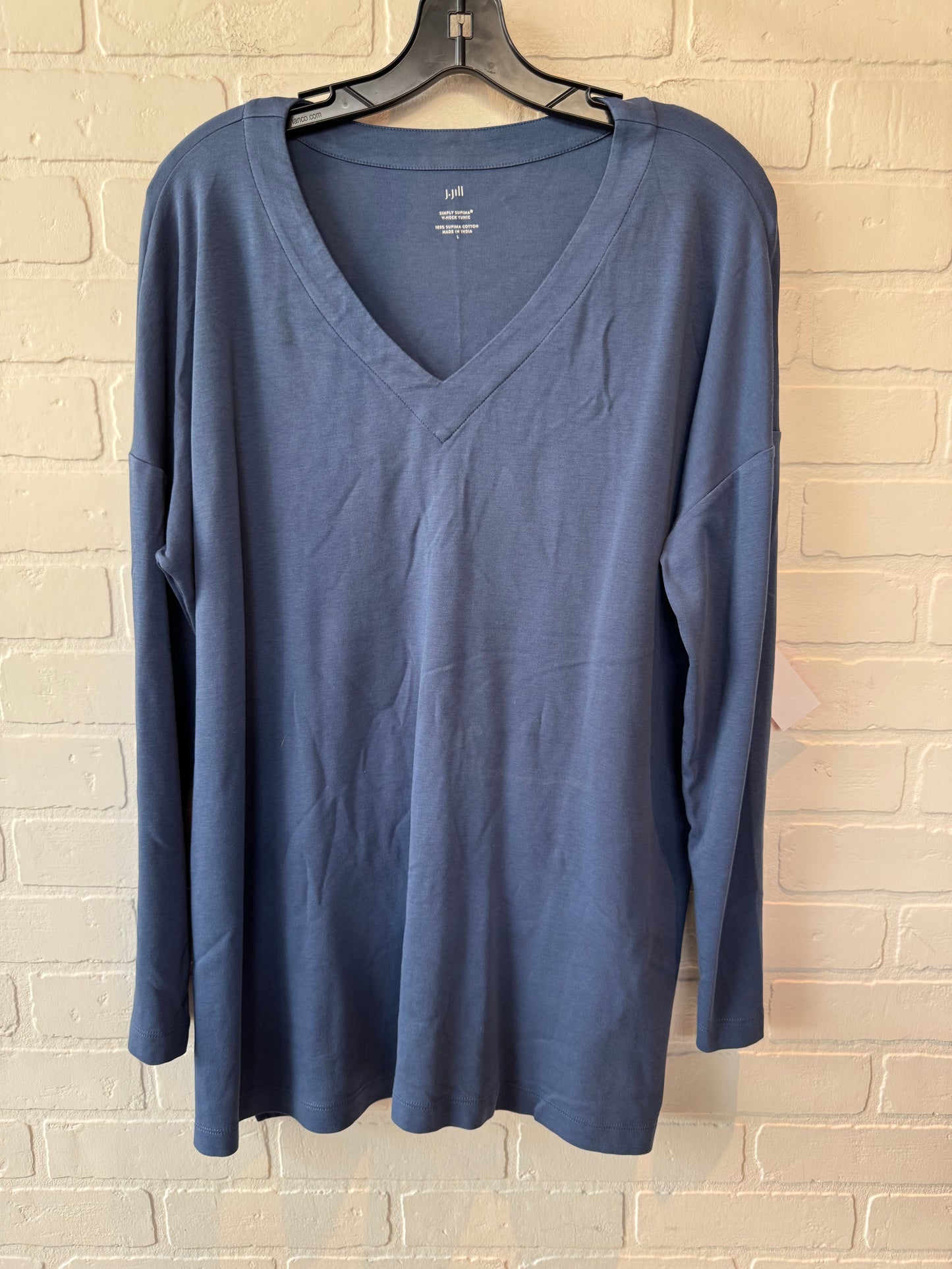 Top Long Sleeve By J. Jill In Blue, Size: L