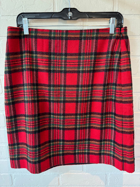 Skirt Mini & Short By Talbots In Green & Red, Size: 10p