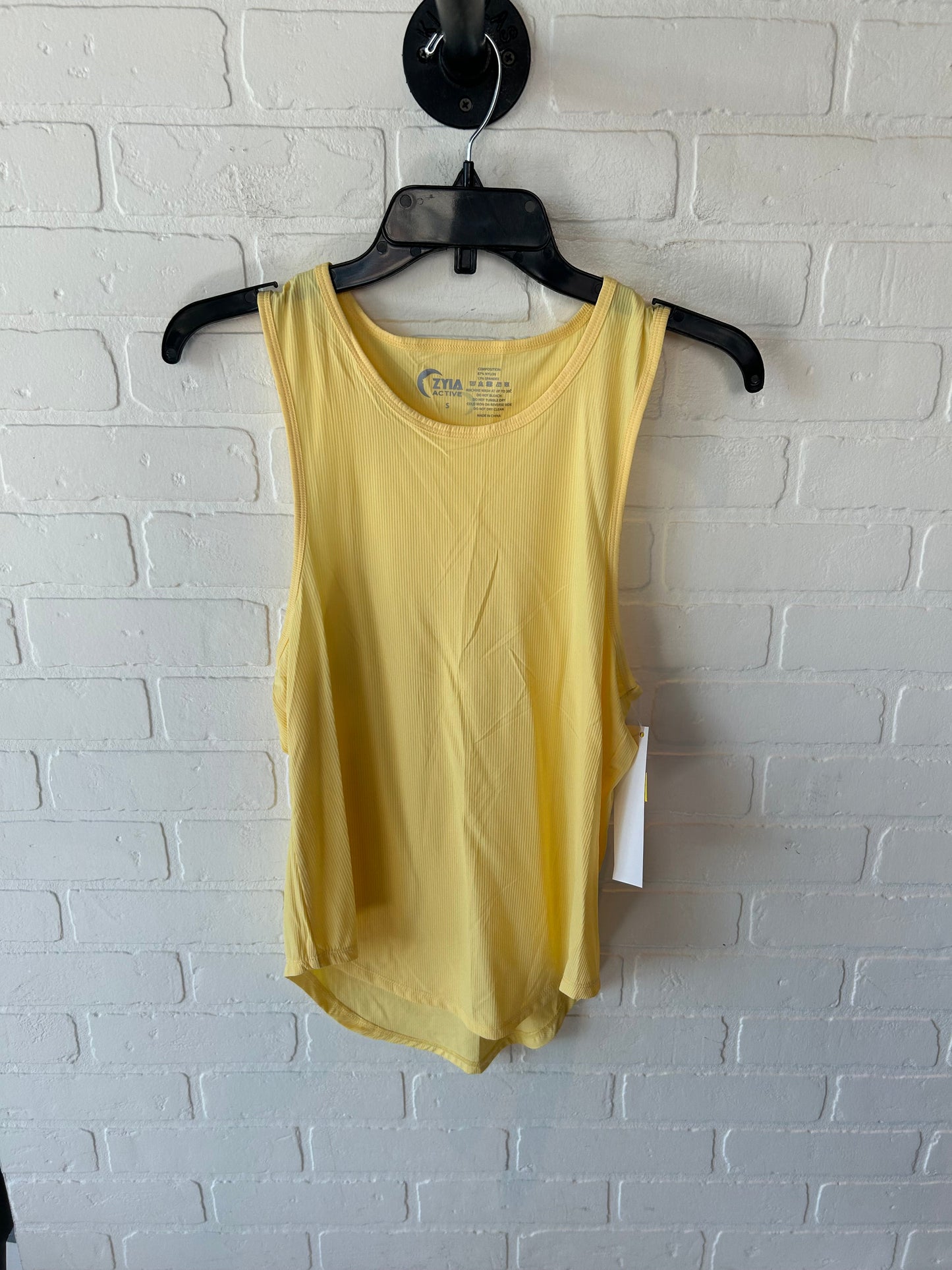 Athletic Tank Top By Zyia In Yellow, Size: S