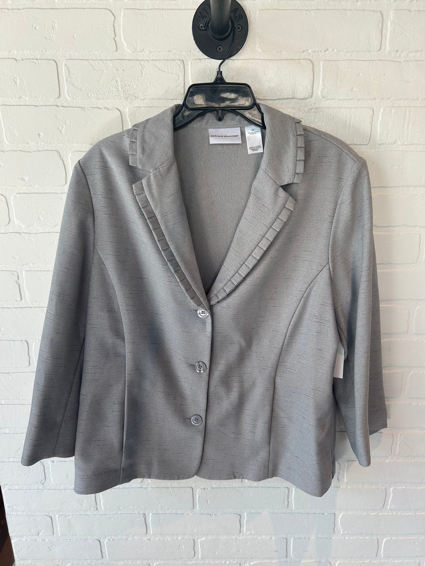 Blazer By Alfred Dunner In Grey, Size: 1x