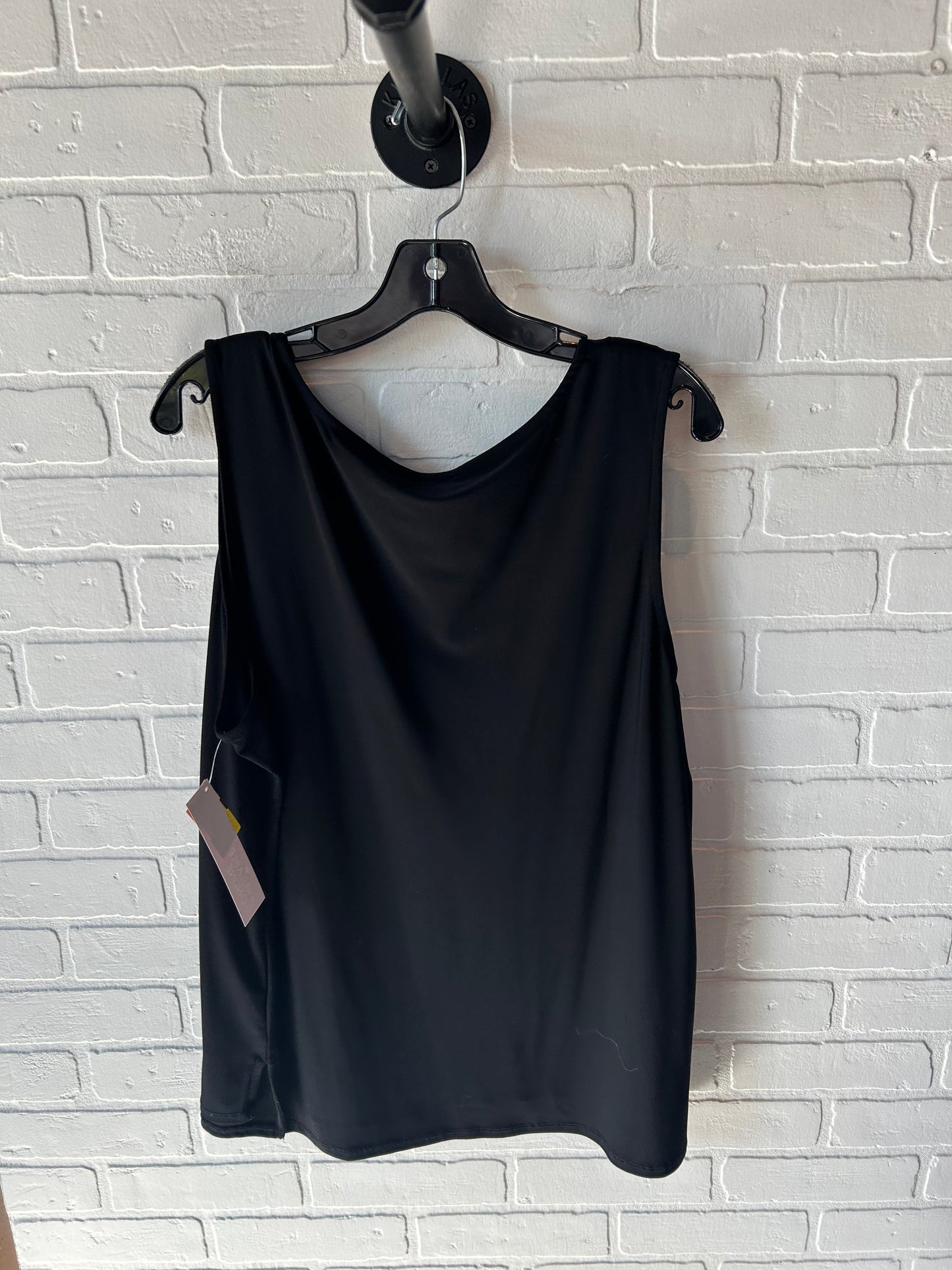 Top Sleeveless By Joan Vass In Black, Size: 2x