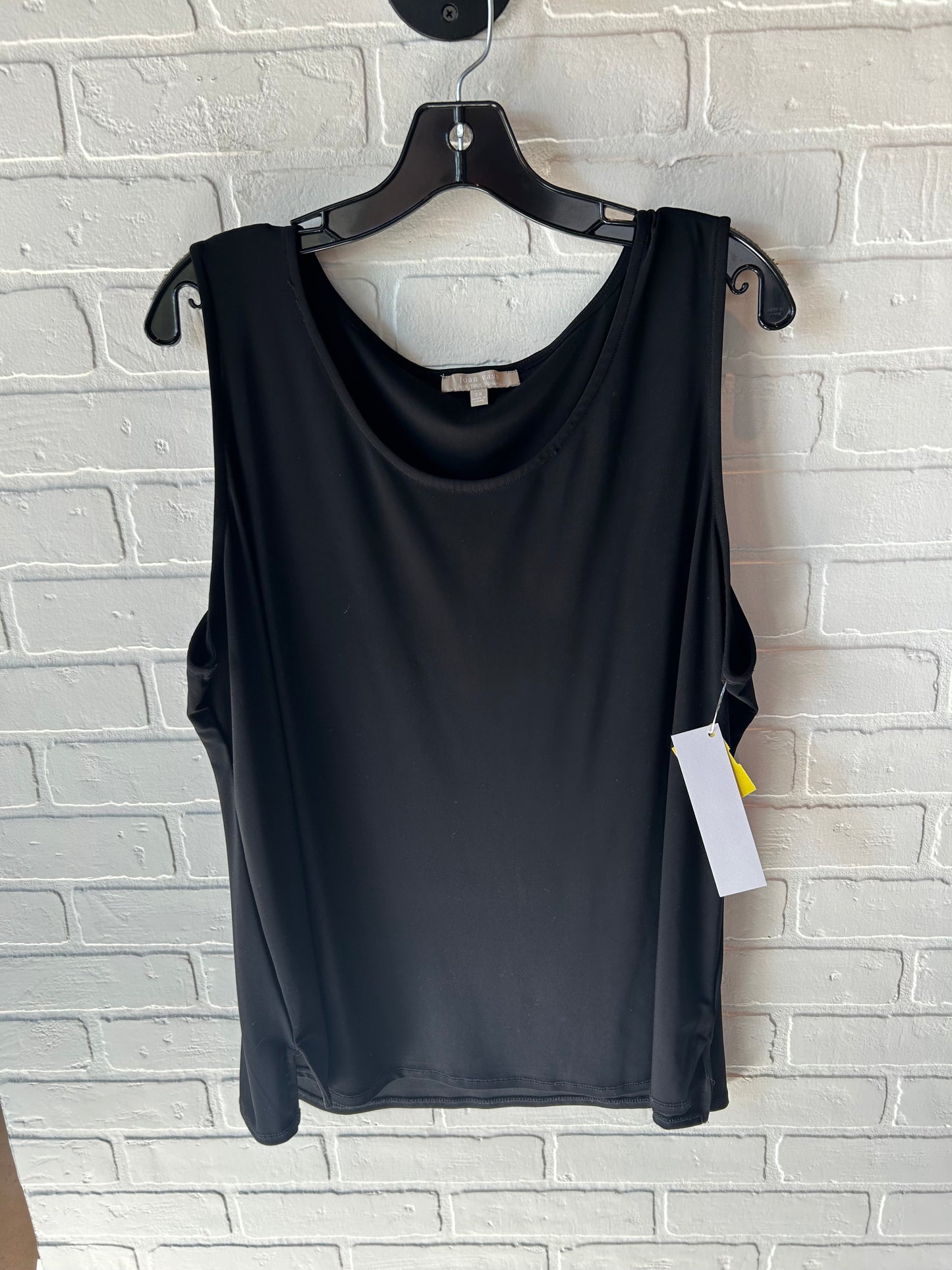 Top Sleeveless By Joan Vass In Black, Size: 2x