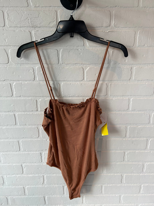 Bodysuit By Clothes Mentor In Tan, Size: M