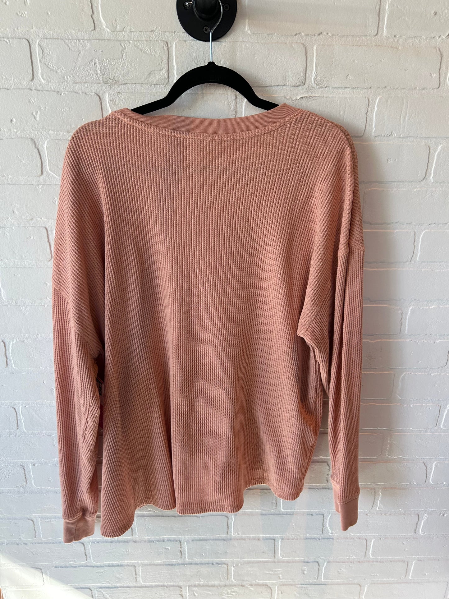 Top Long Sleeve By Seven 7 In Pink, Size: Xl