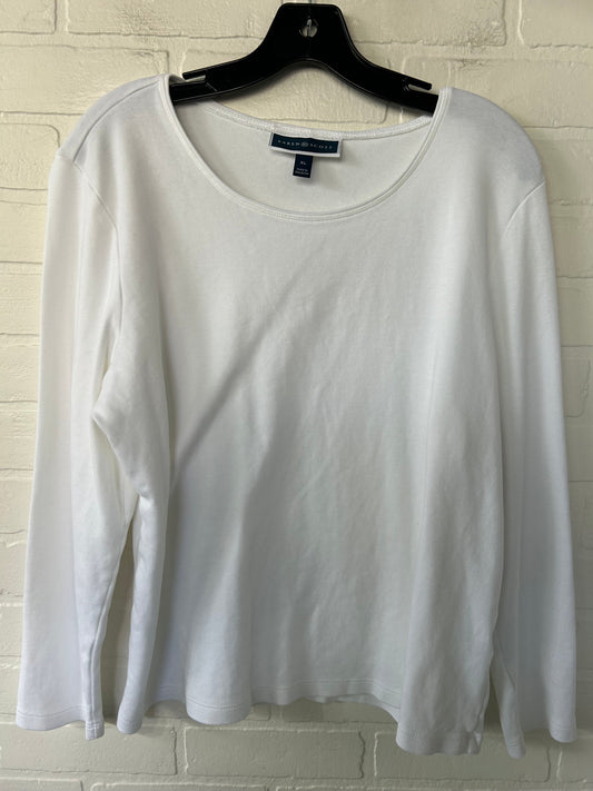 Top Long Sleeve Basic By Karen Scott In White, Size: Xl