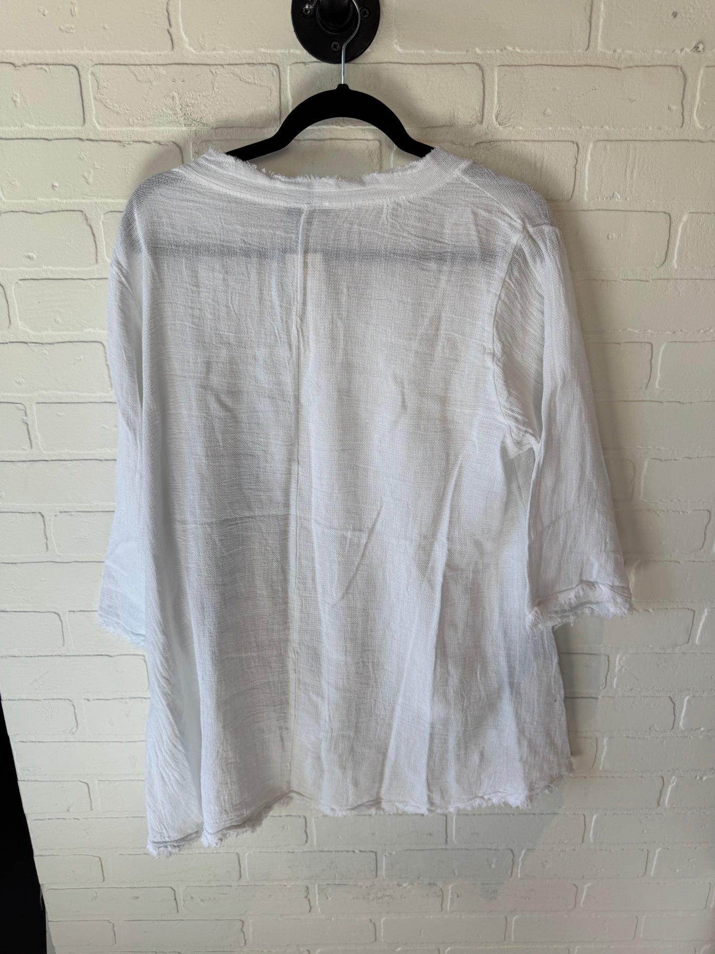 Top 3/4 Sleeve By Sundance In White, Size: L