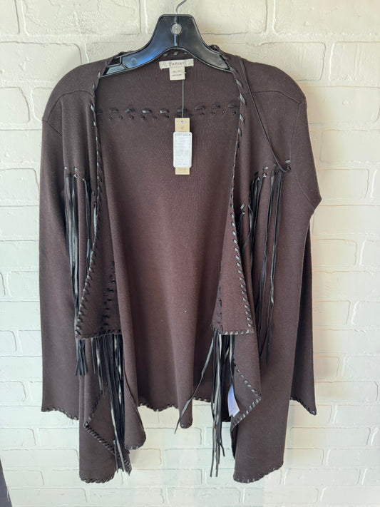 Sweater Cardigan By Ariat In Brown, Size: Xl