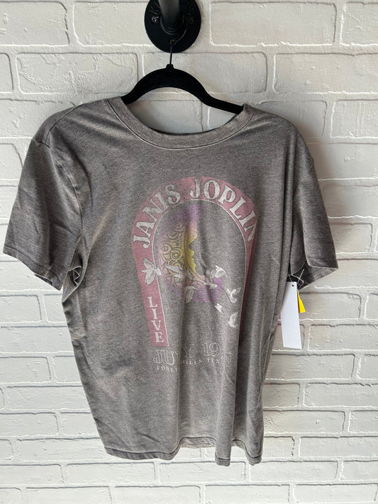 Top Short Sleeve Basic By Maurices In Grey, Size: L