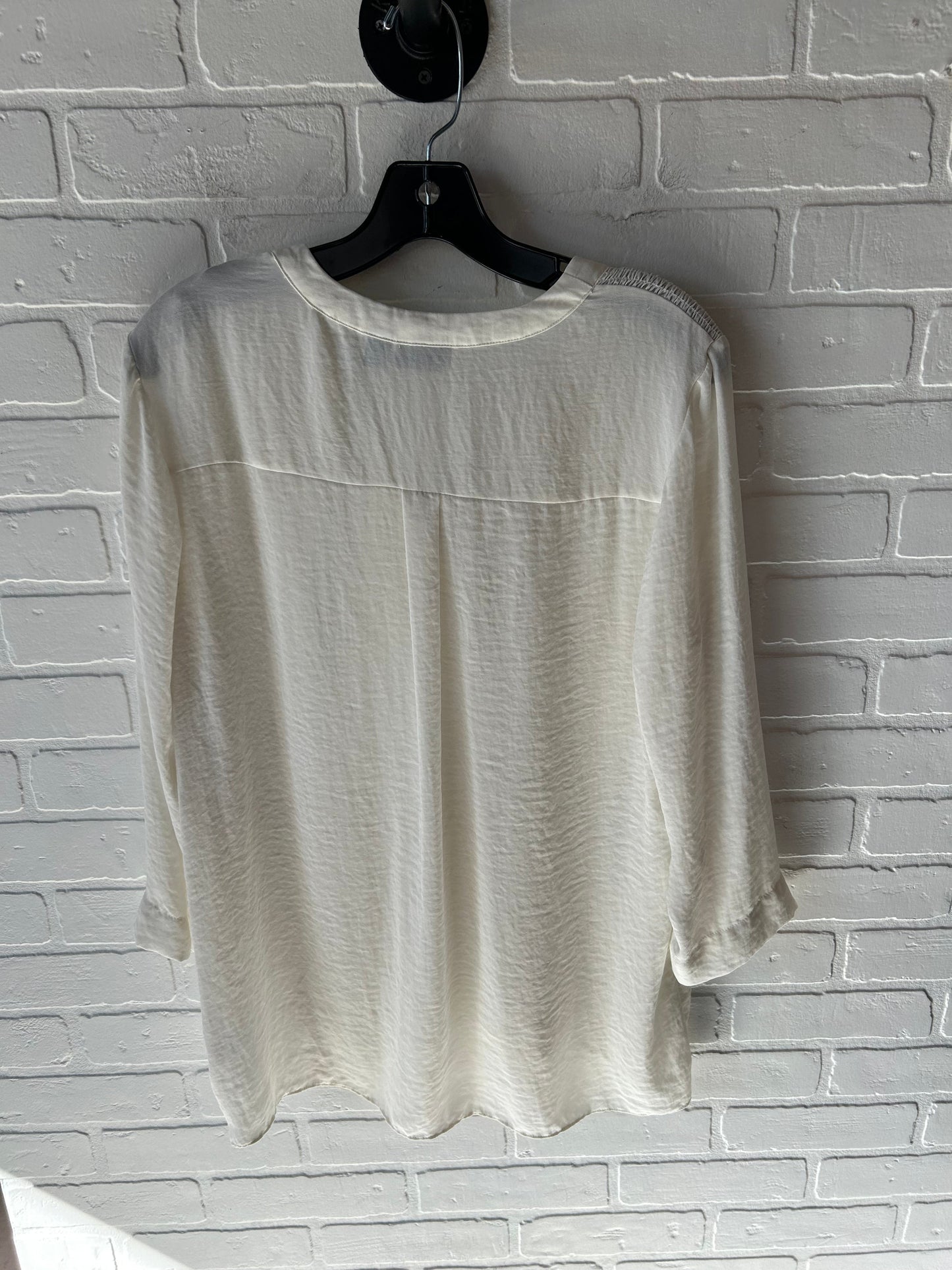 Top Short Sleeve By Ana In Cream, Size: L